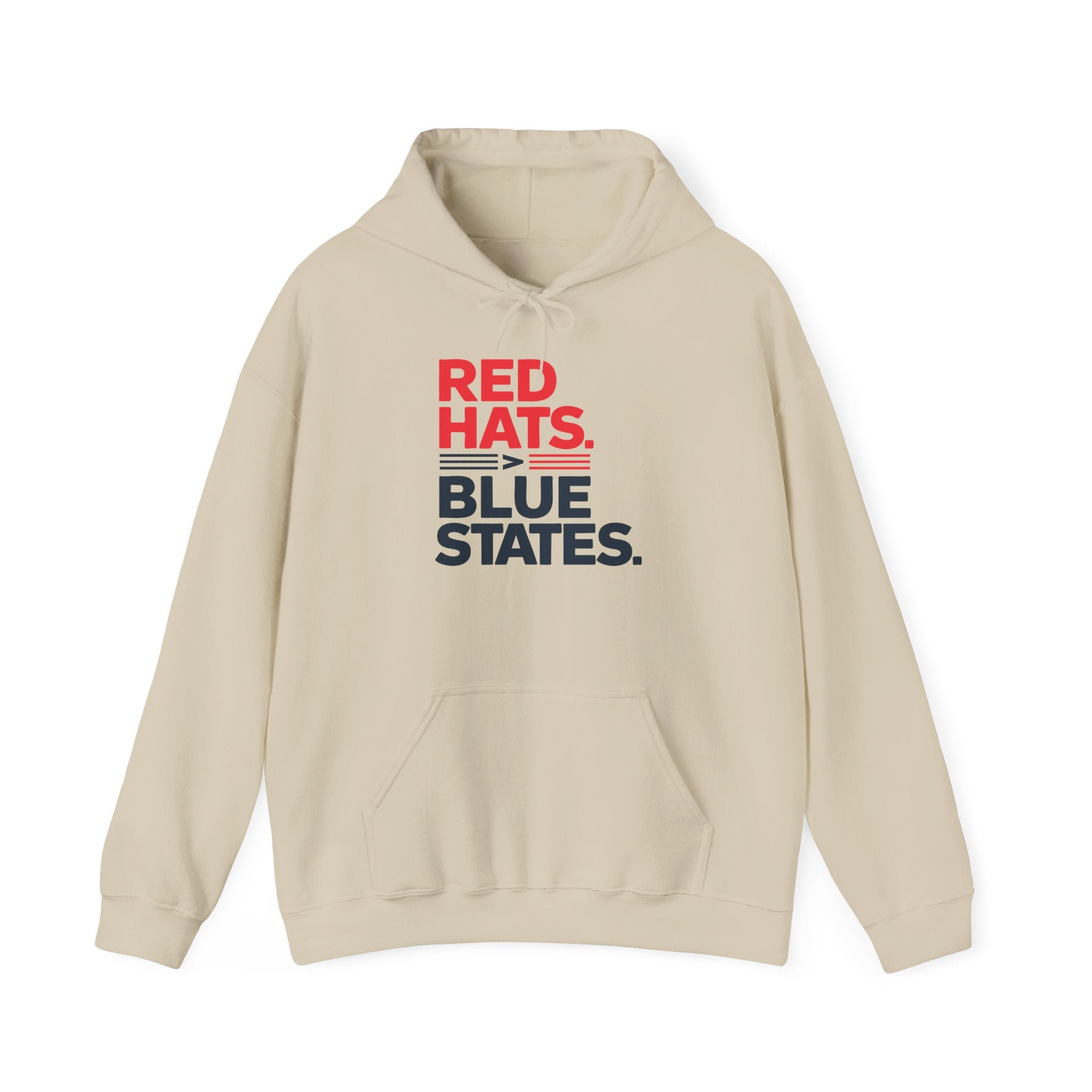Red Hats > Blue States Hooded Sweatshirt - Conservative State Pride Comfort Wear