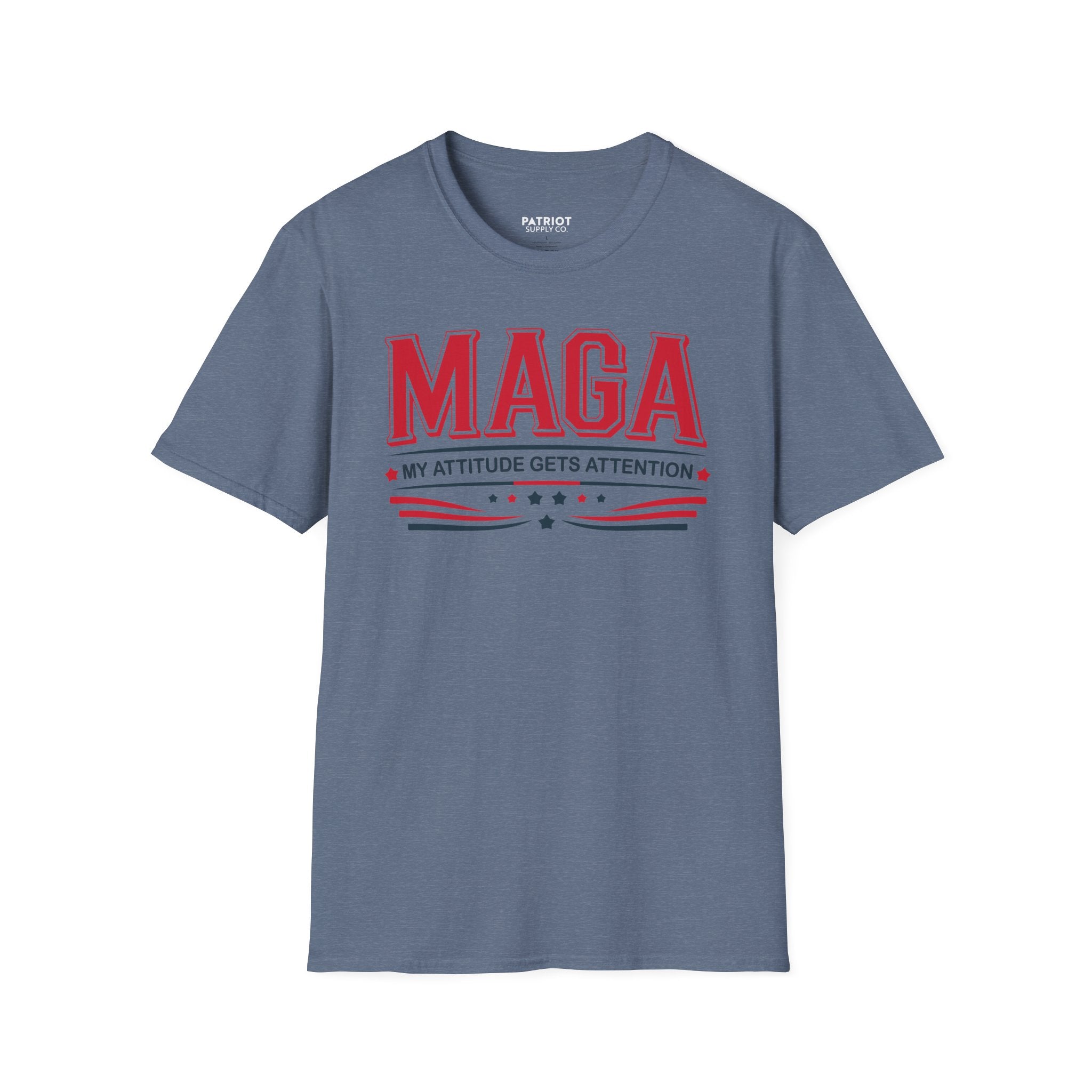 MAGA My Attitude Gets Attention - Bold Conservative Statement T-Shirt