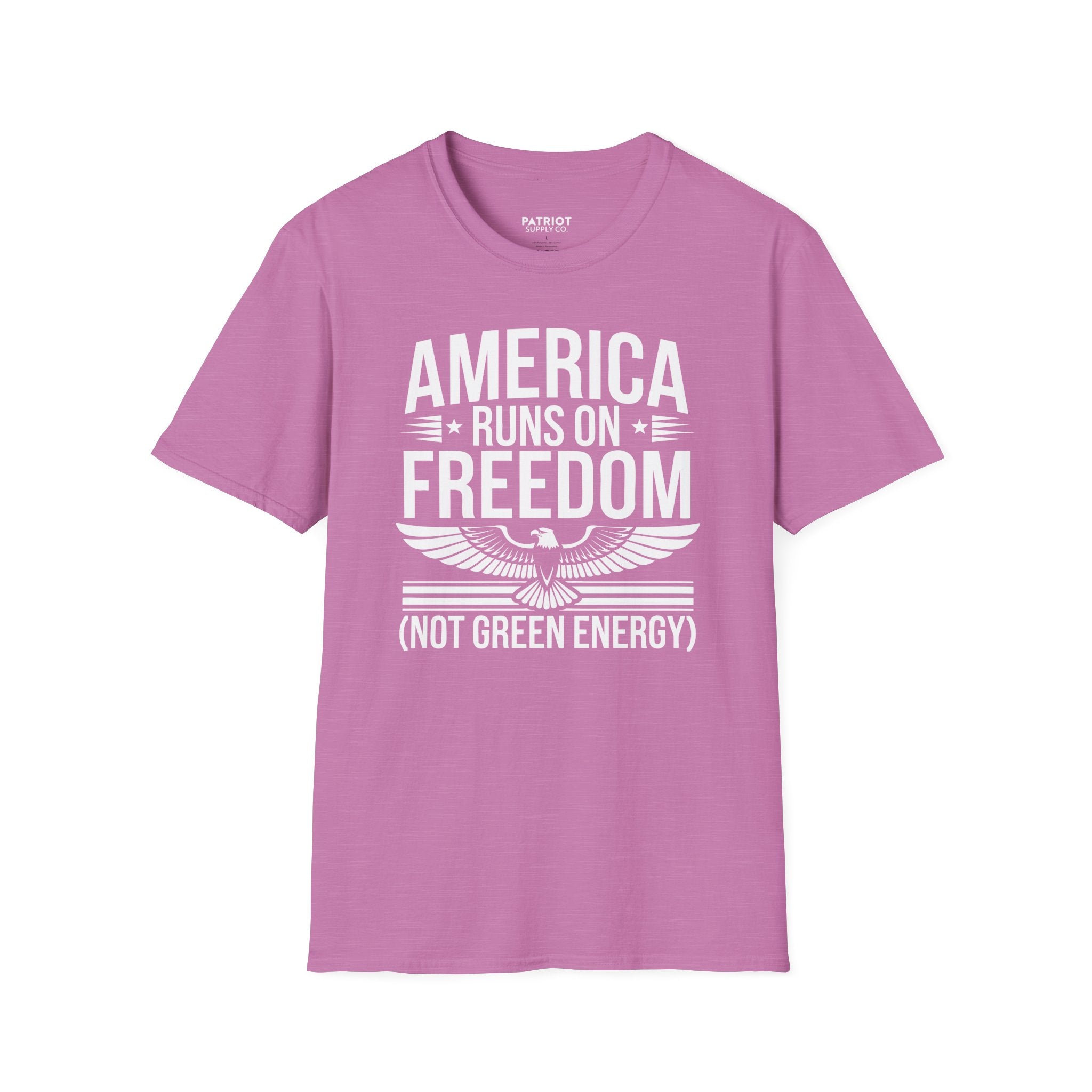 America Runs on Freedom Not Green Energy - Conservative Energy Independence T-Shirt