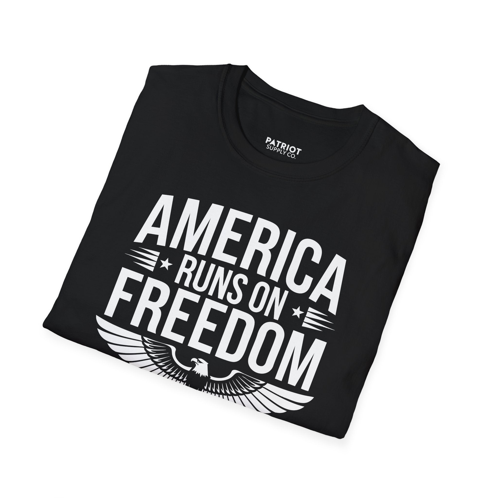 America Runs on Freedom Not Green Energy - Conservative Energy Independence T-Shirt