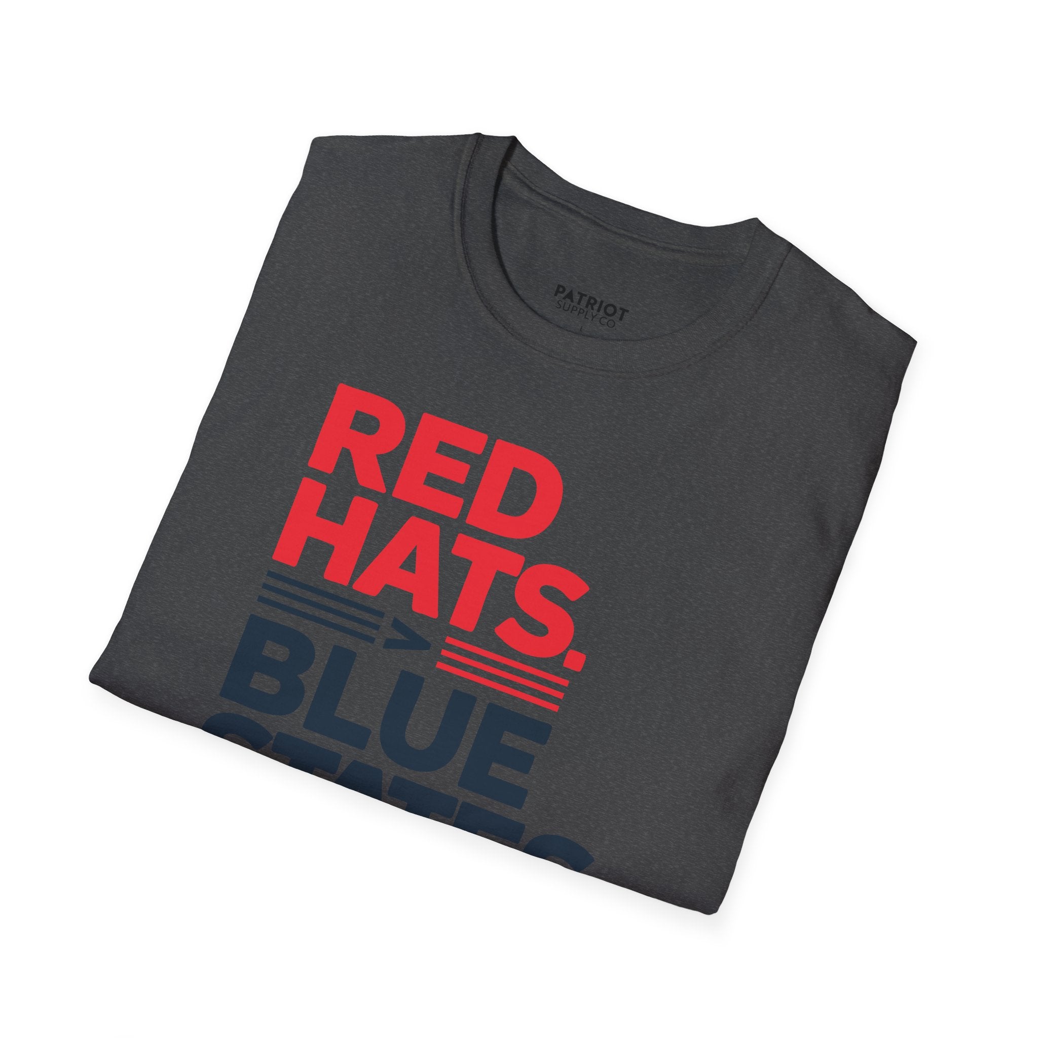 Red Hats > Blue States - Conservative State Pride Statement T-Shirt