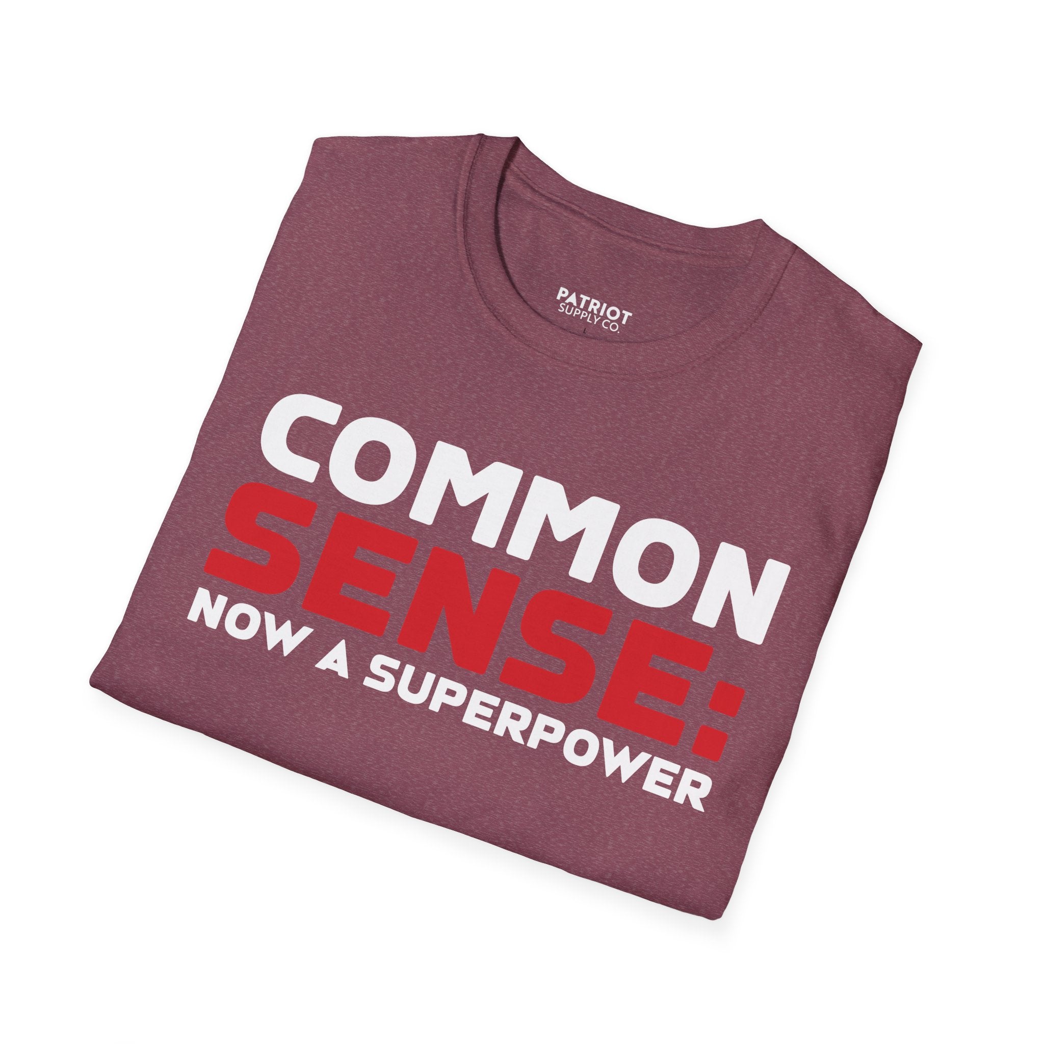 Common Sense Now A Superpower - Conservative Truth Statement T-Shirt