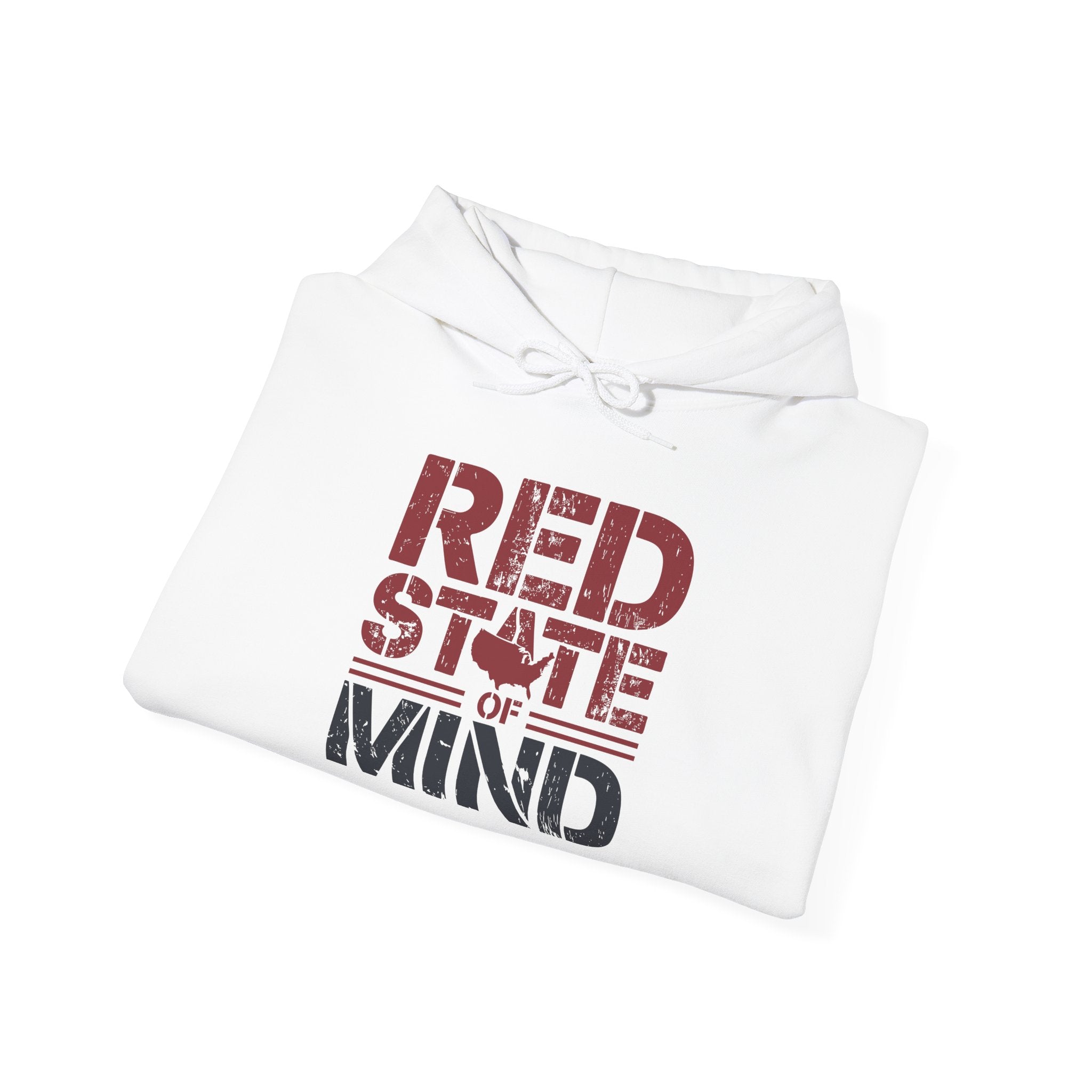 Red State of Mind Hooded Sweatshirt - Conservative Values Comfort Wear