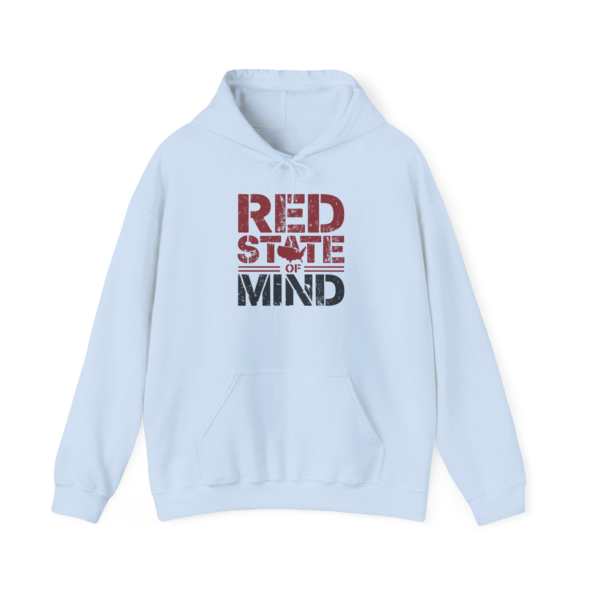 Red State of Mind Hooded Sweatshirt - Conservative Values Comfort Wear