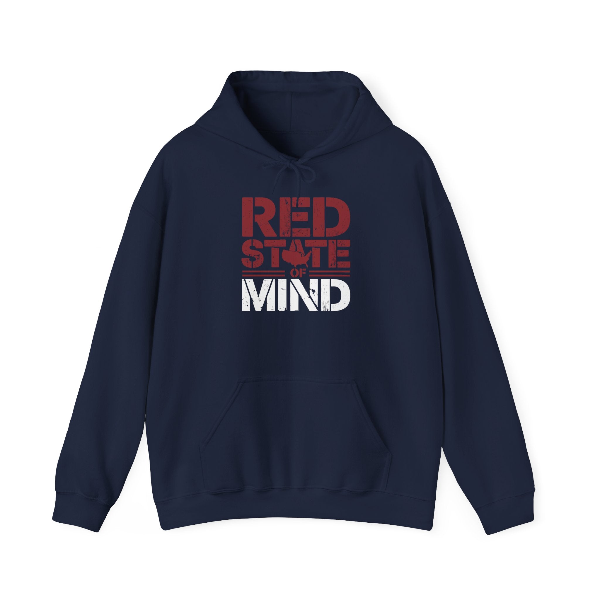 Red State of Mind Hooded Sweatshirt - Conservative Values Comfort Wear