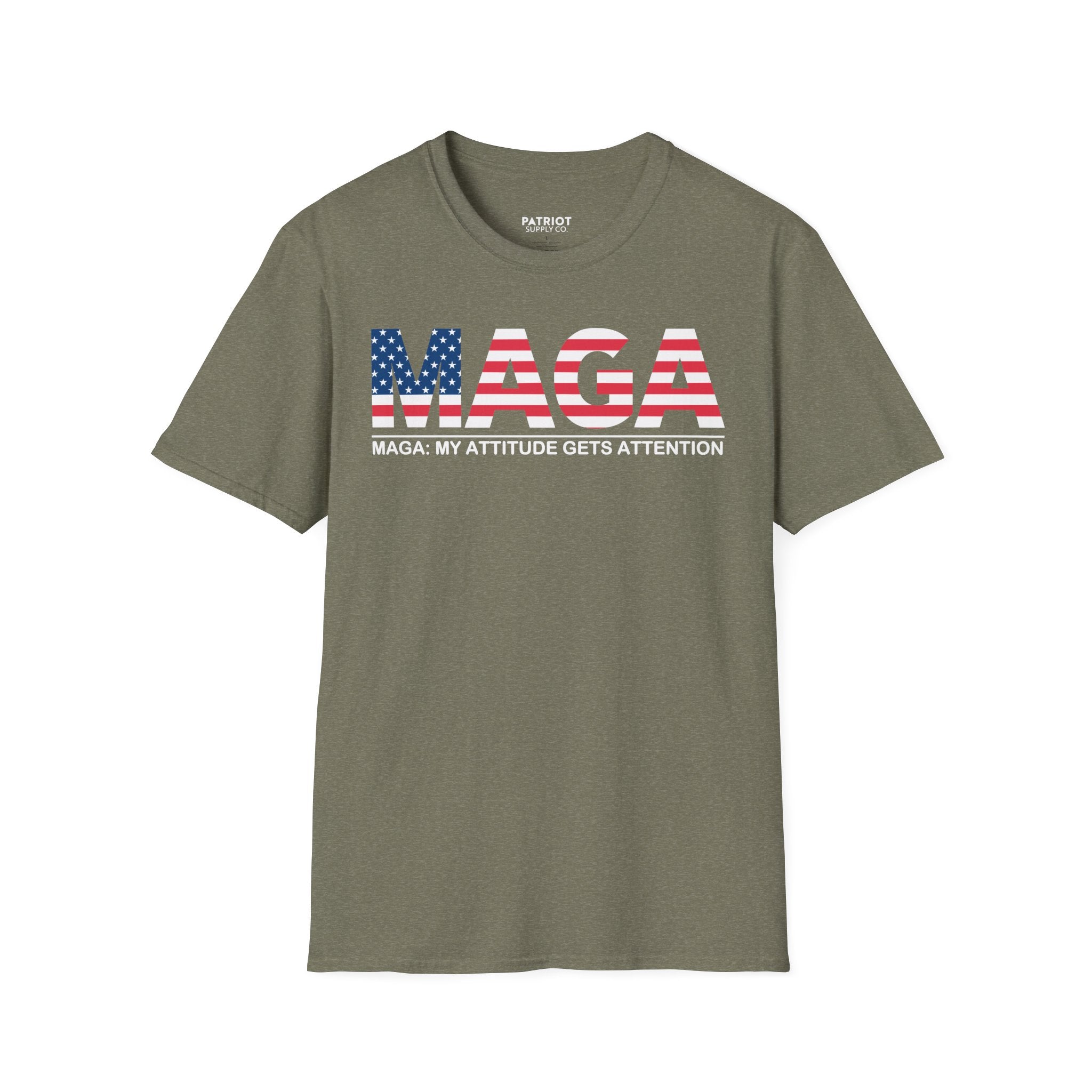 MAGA My Attitude Gets Attention - Bold Conservative Statement T-Shirt