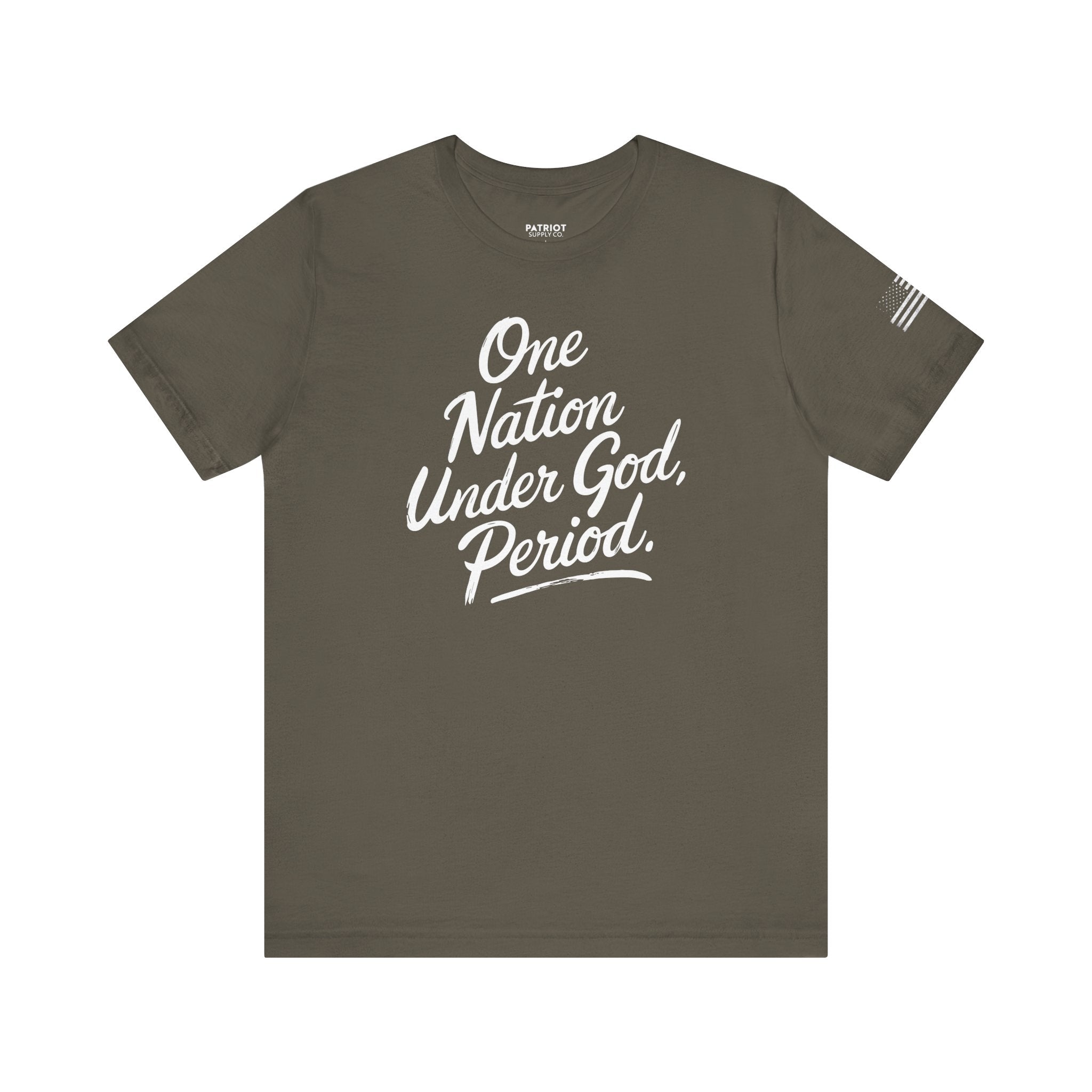 One Nation Under God, Period. - Conservative Faith and Freedom Statement Premium T-Shirt
