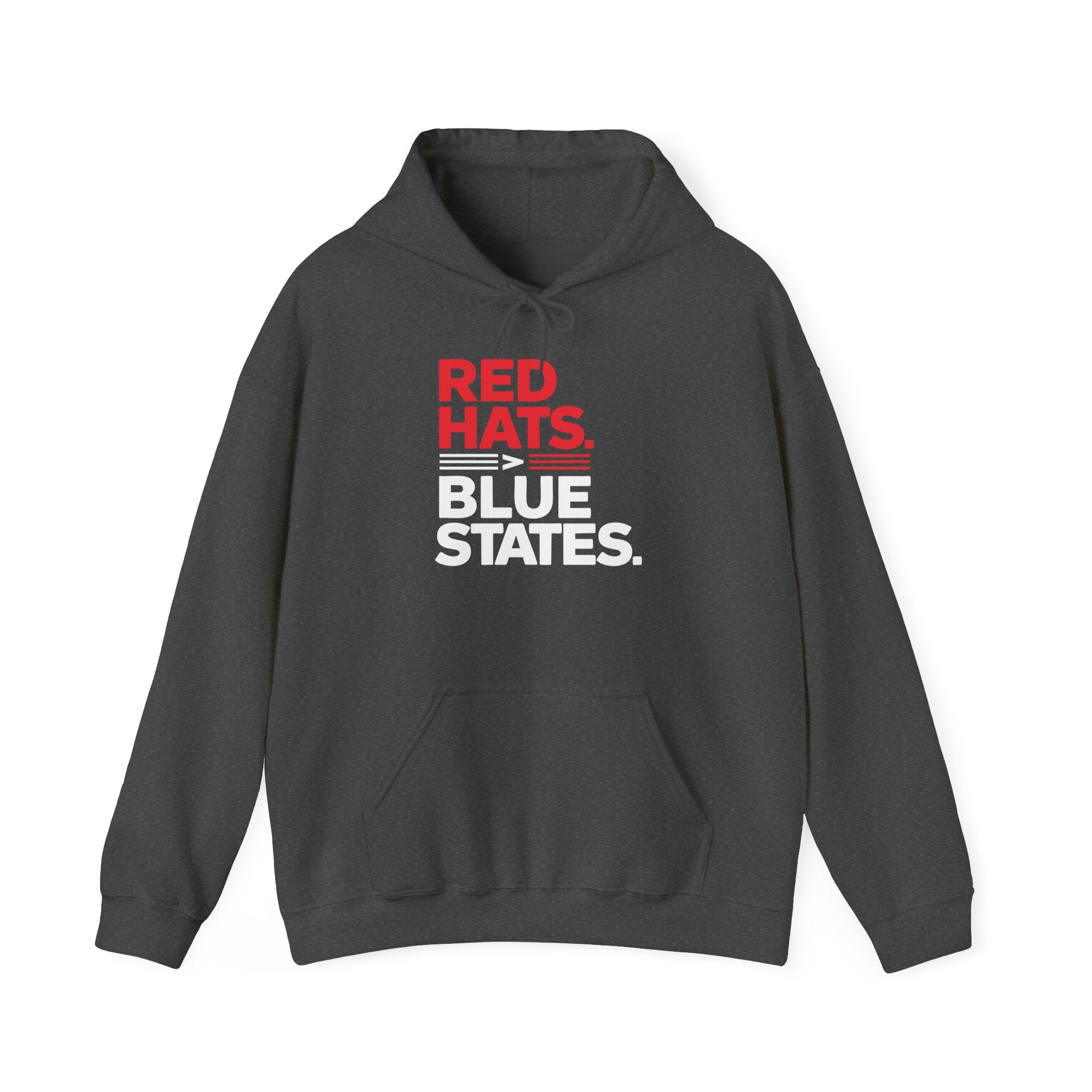 Red Hats > Blue States Hooded Sweatshirt - Conservative State Pride Comfort Wear