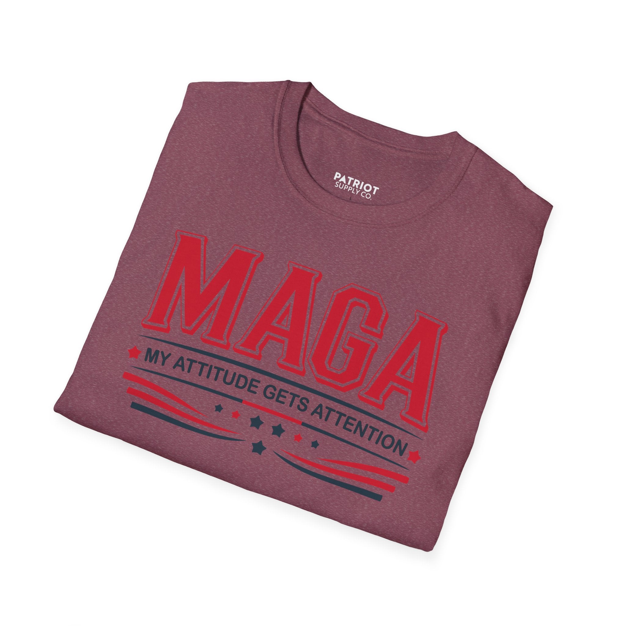 MAGA My Attitude Gets Attention - Bold Conservative Statement T-Shirt