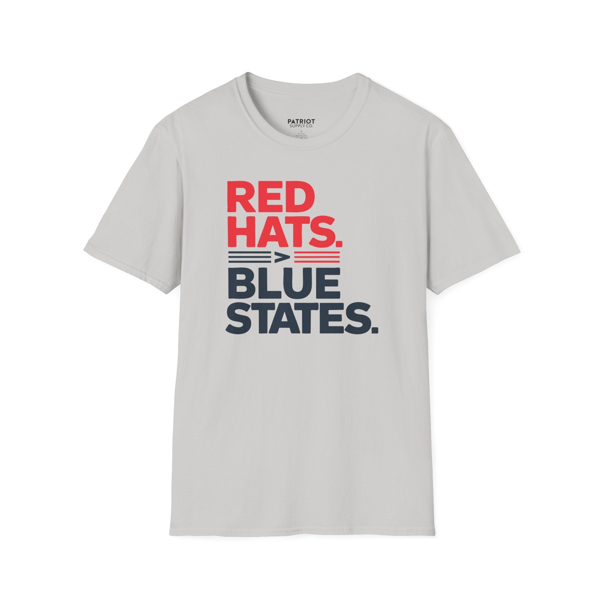Red Hats > Blue States - Conservative State Pride Statement T-Shirt