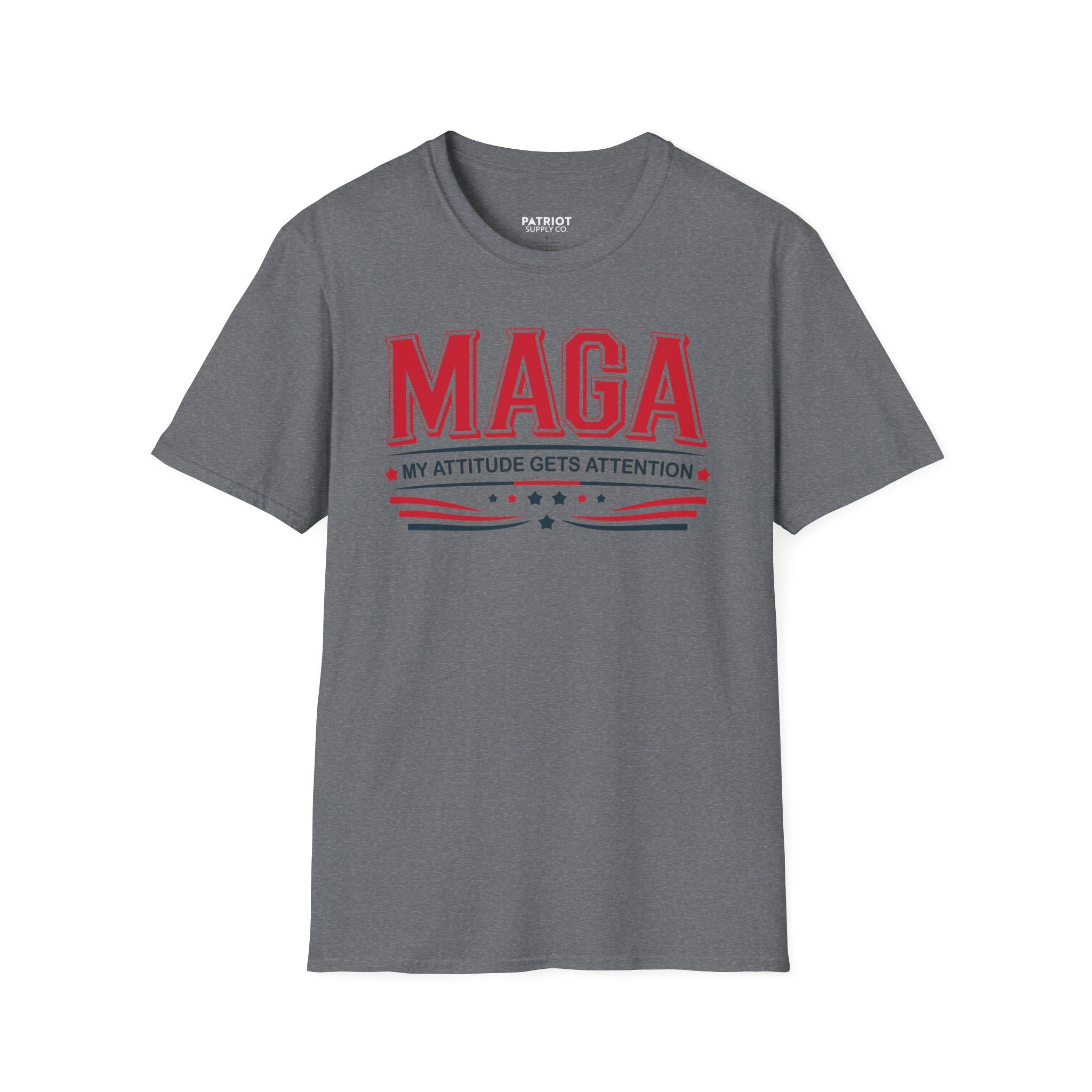 MAGA My Attitude Gets Attention - Bold Conservative Statement T-Shirt