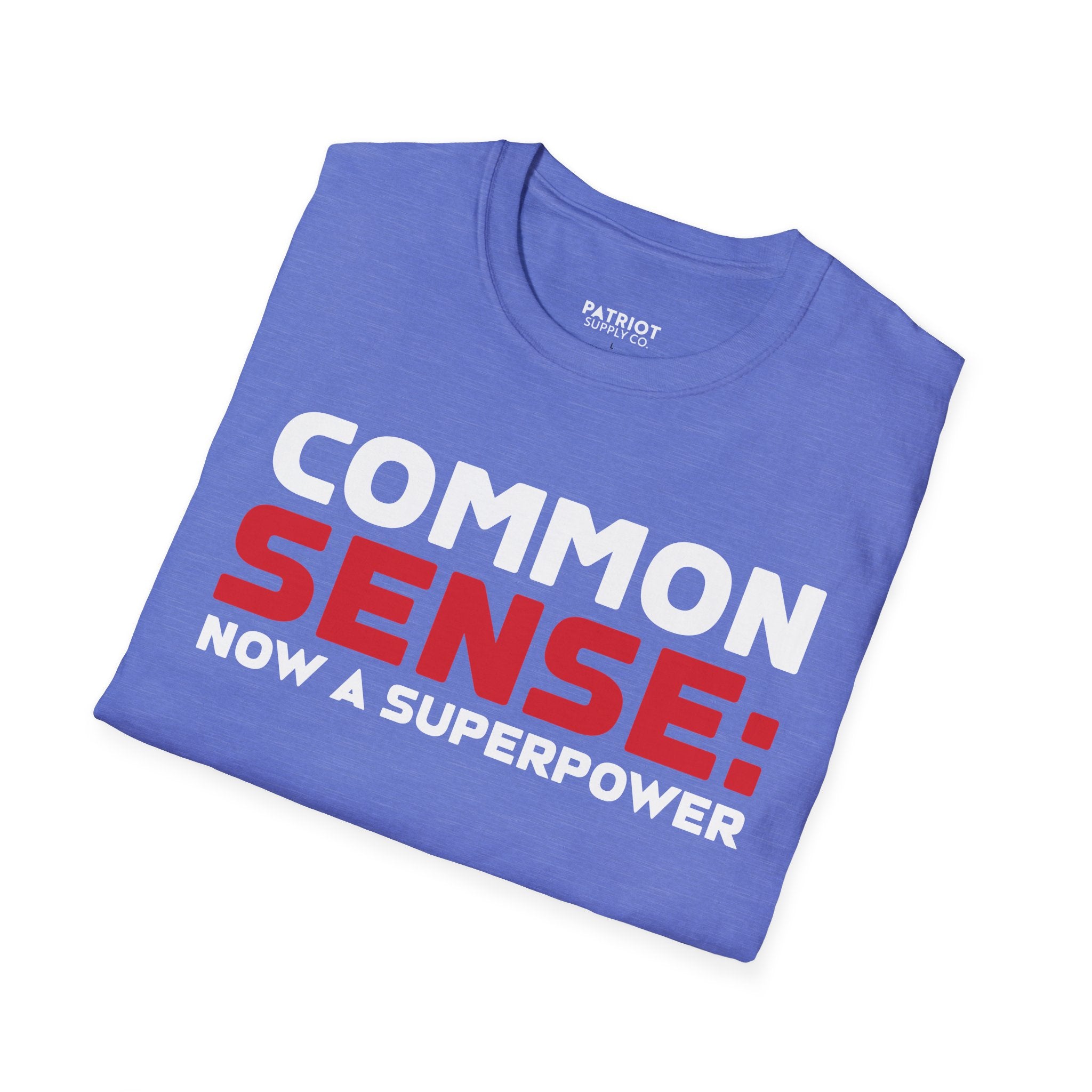 Common Sense Now A Superpower - Conservative Truth Statement T-Shirt