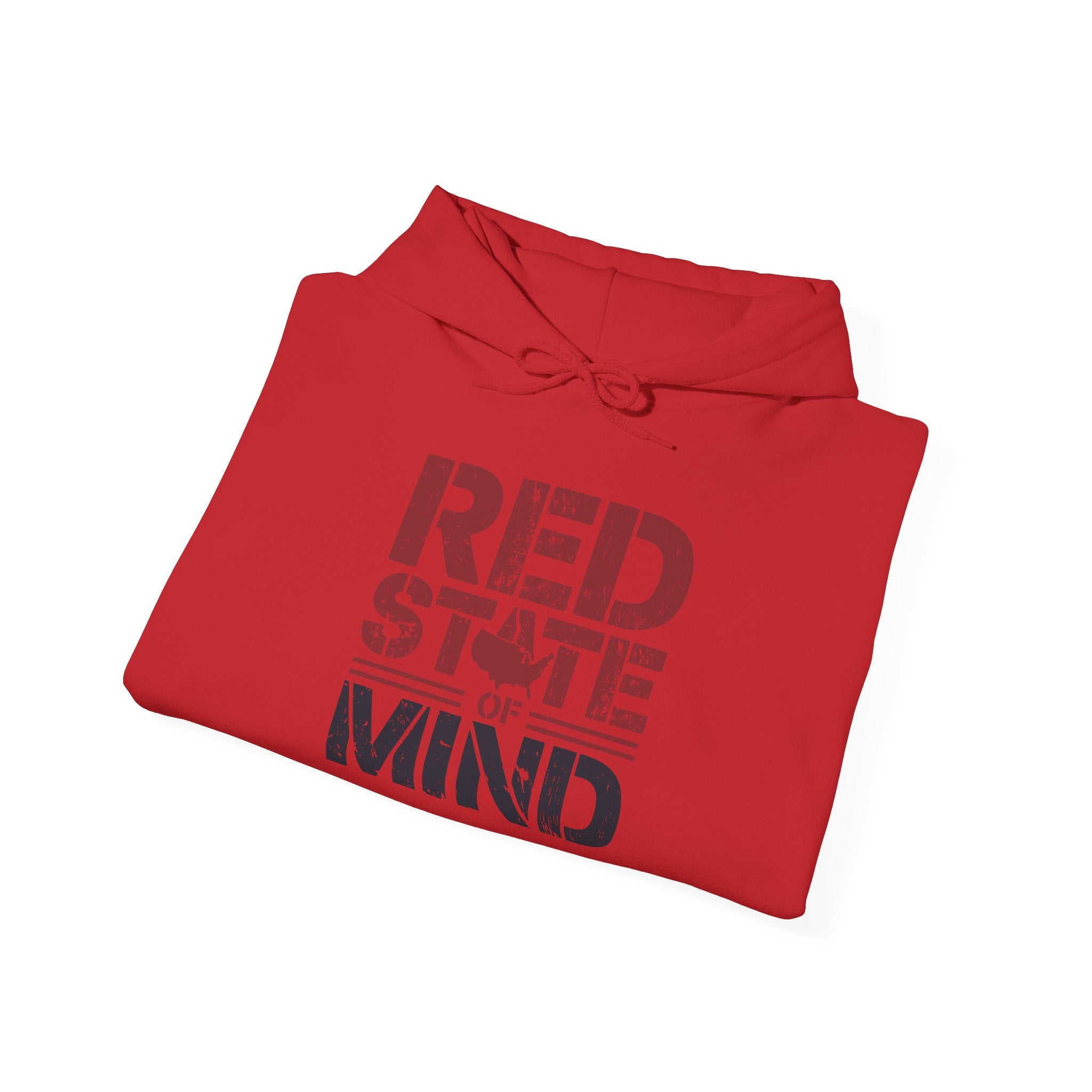Red State of Mind Hooded Sweatshirt - Conservative Values Comfort Wear