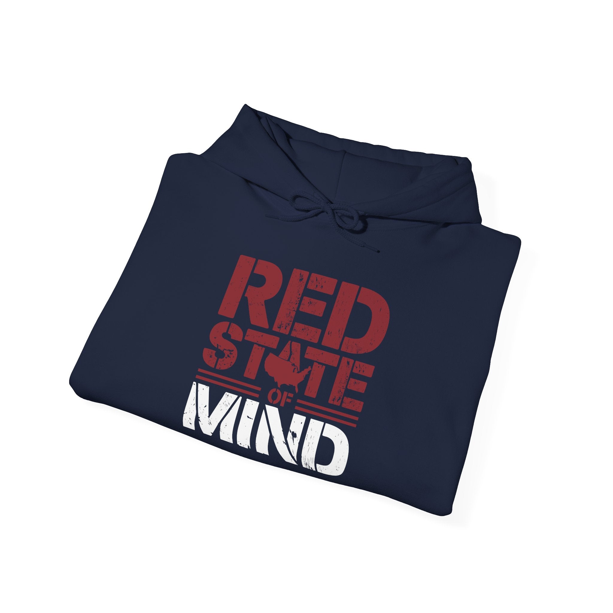 Red State of Mind Hooded Sweatshirt - Conservative Values Comfort Wear