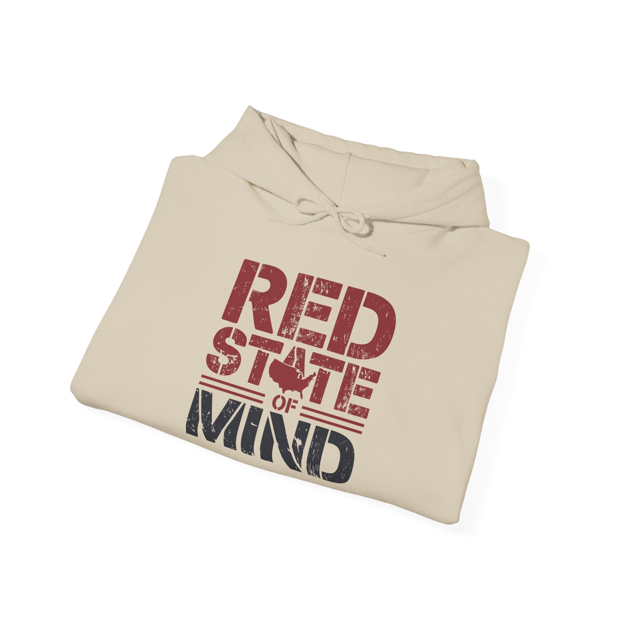Red State of Mind Hooded Sweatshirt - Conservative Values Comfort Wear