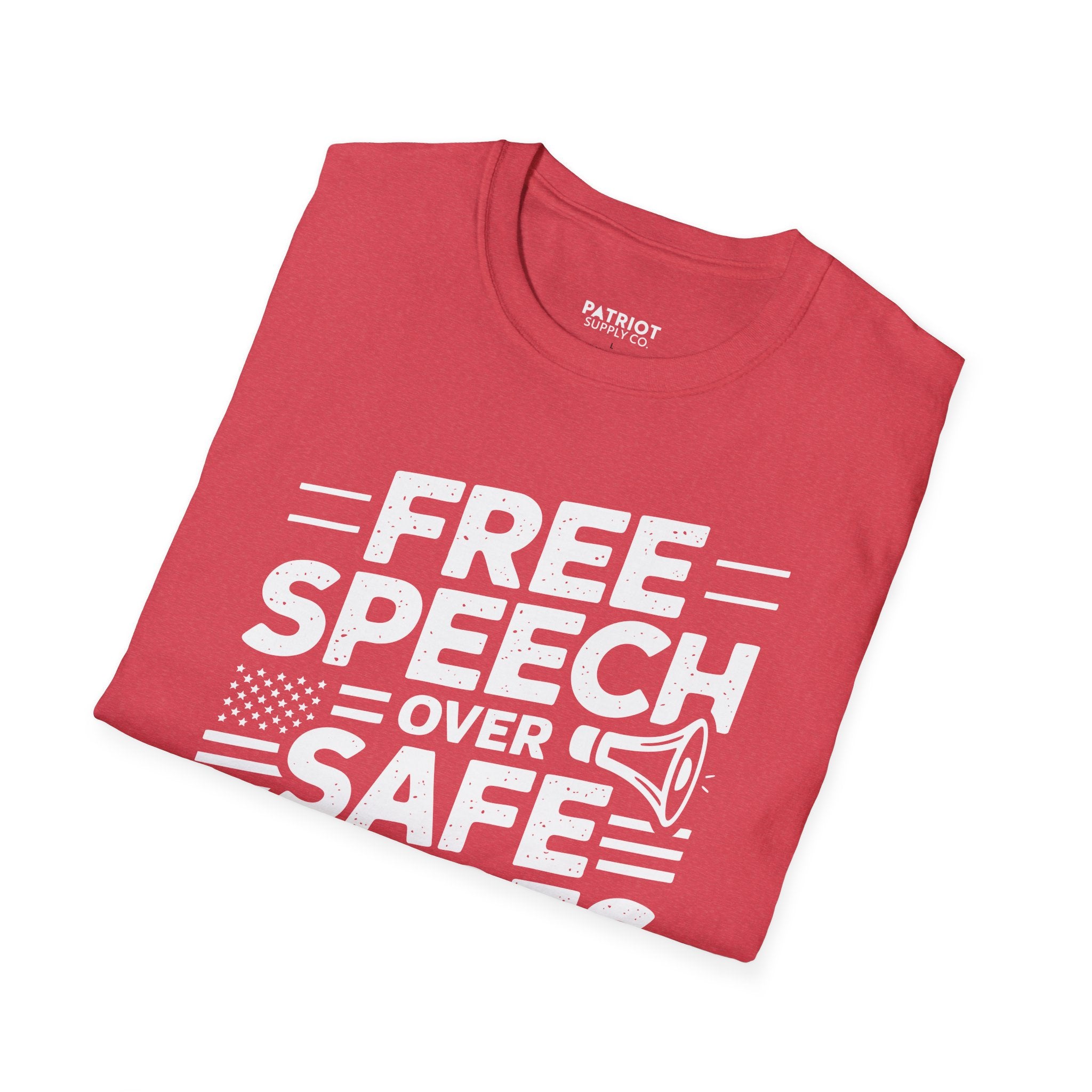 Free Speech Over Safe Spaces - Conservative First Amendment Statement T-Shirt