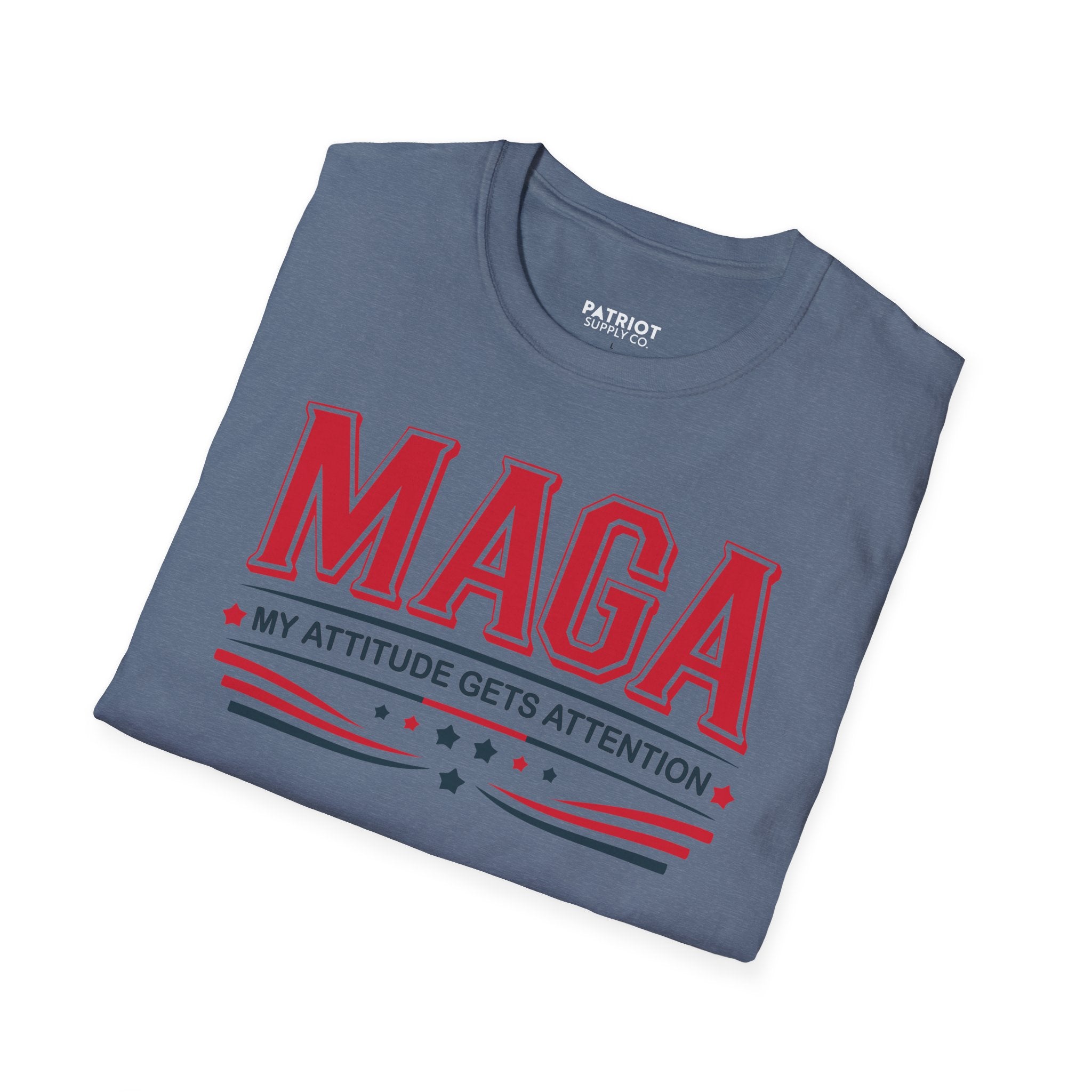 MAGA My Attitude Gets Attention - Bold Conservative Statement T-Shirt