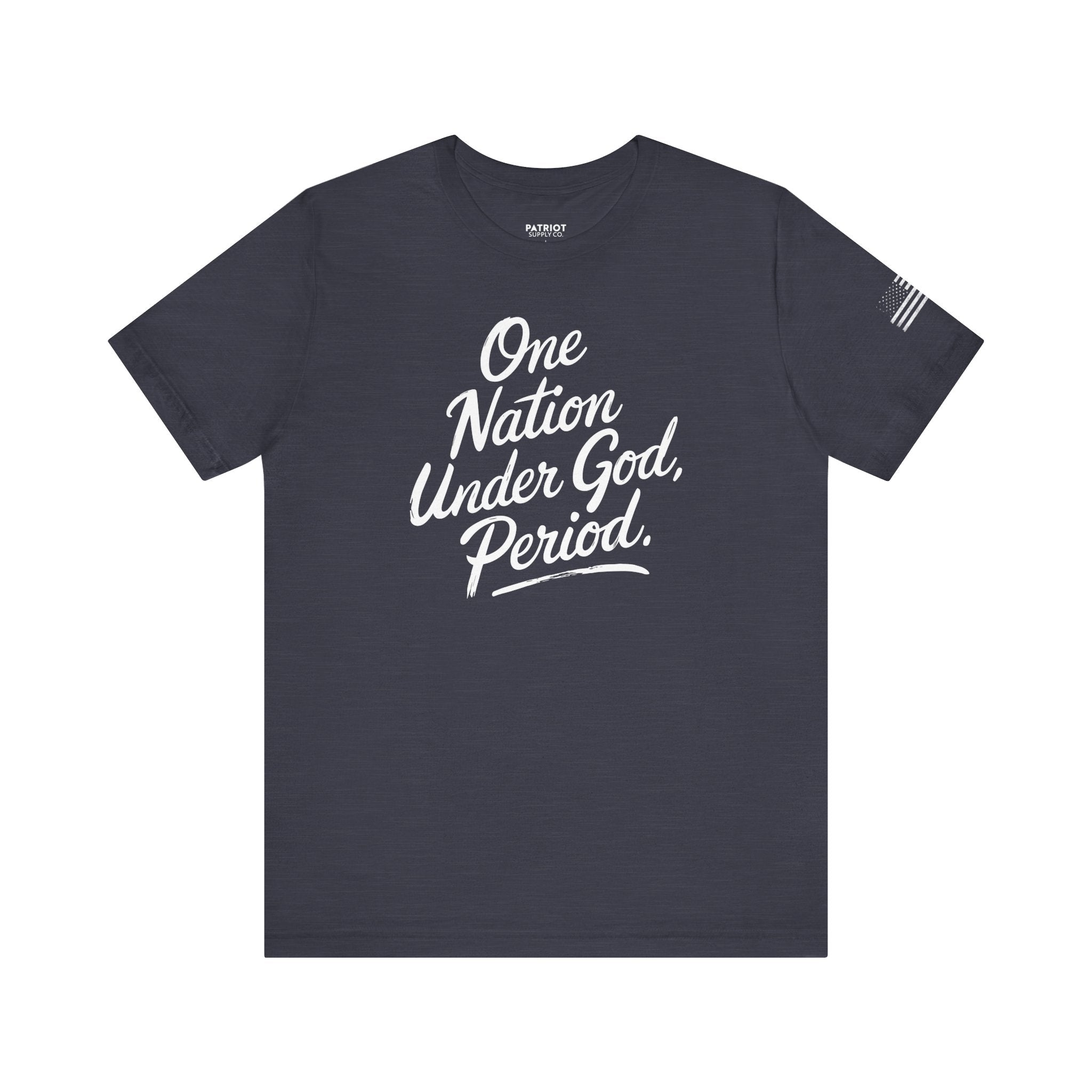 One Nation Under God, Period. - Conservative Faith and Freedom Statement Premium T-Shirt