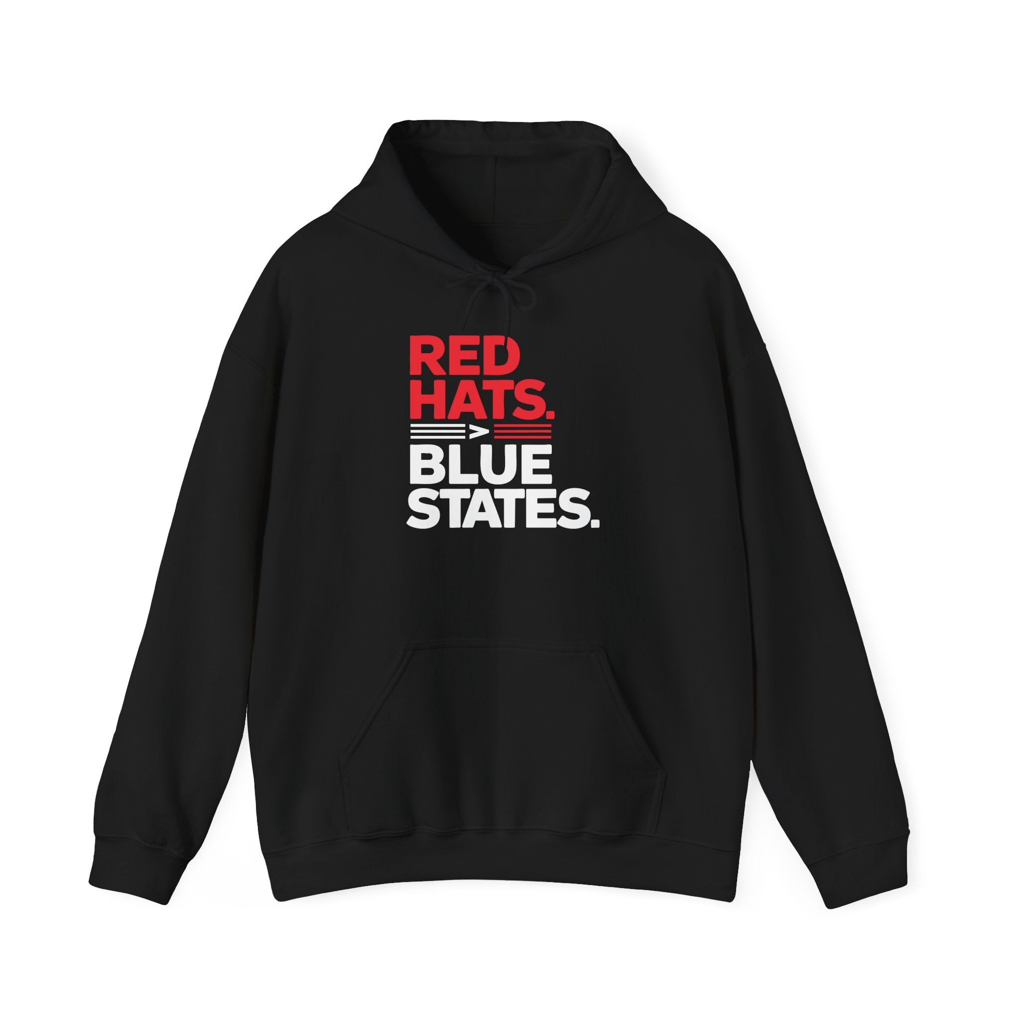 Red Hats > Blue States Hooded Sweatshirt - Conservative State Pride Comfort Wear