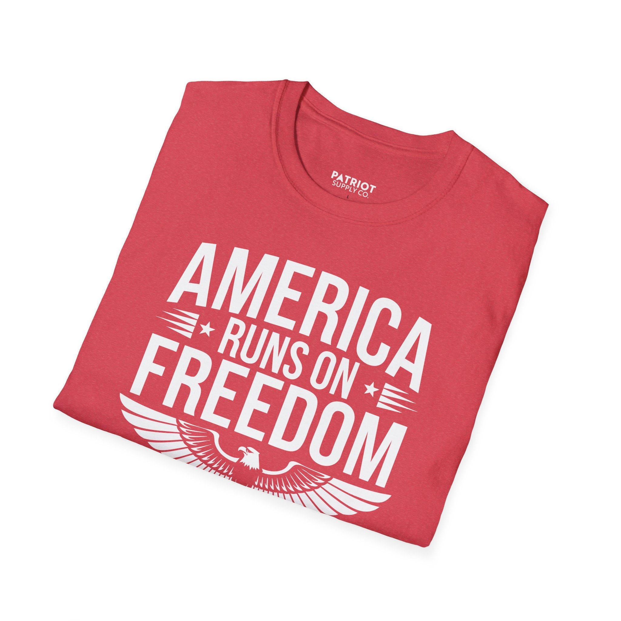 America Runs on Freedom Not Green Energy - Conservative Energy Independence T-Shirt
