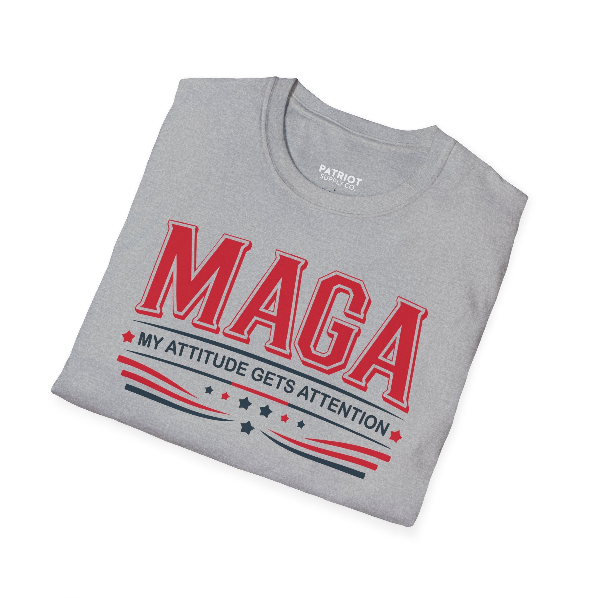 MAGA My Attitude Gets Attention - Bold Conservative Statement T-Shirt