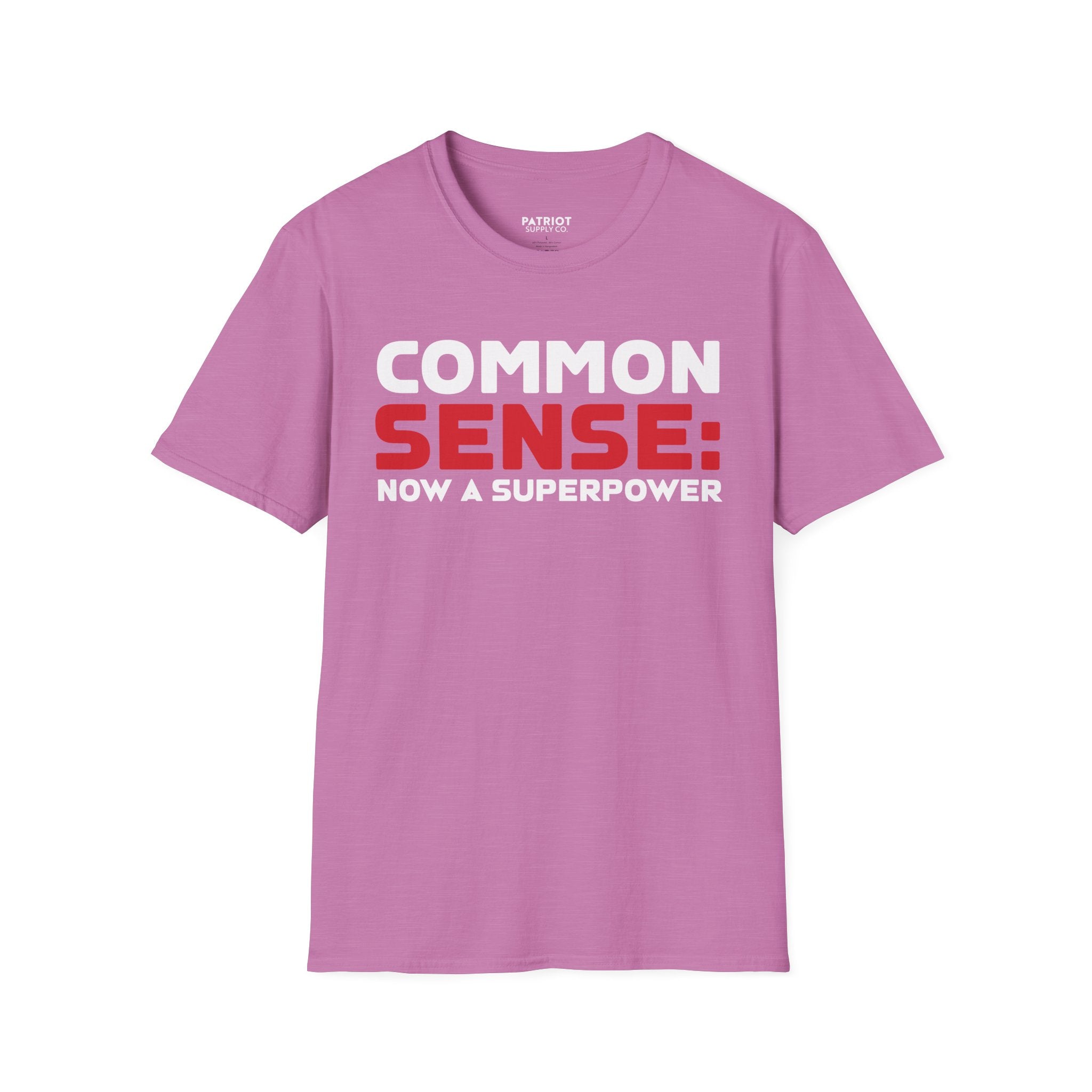 Common Sense Now A Superpower - Conservative Truth Statement T-Shirt