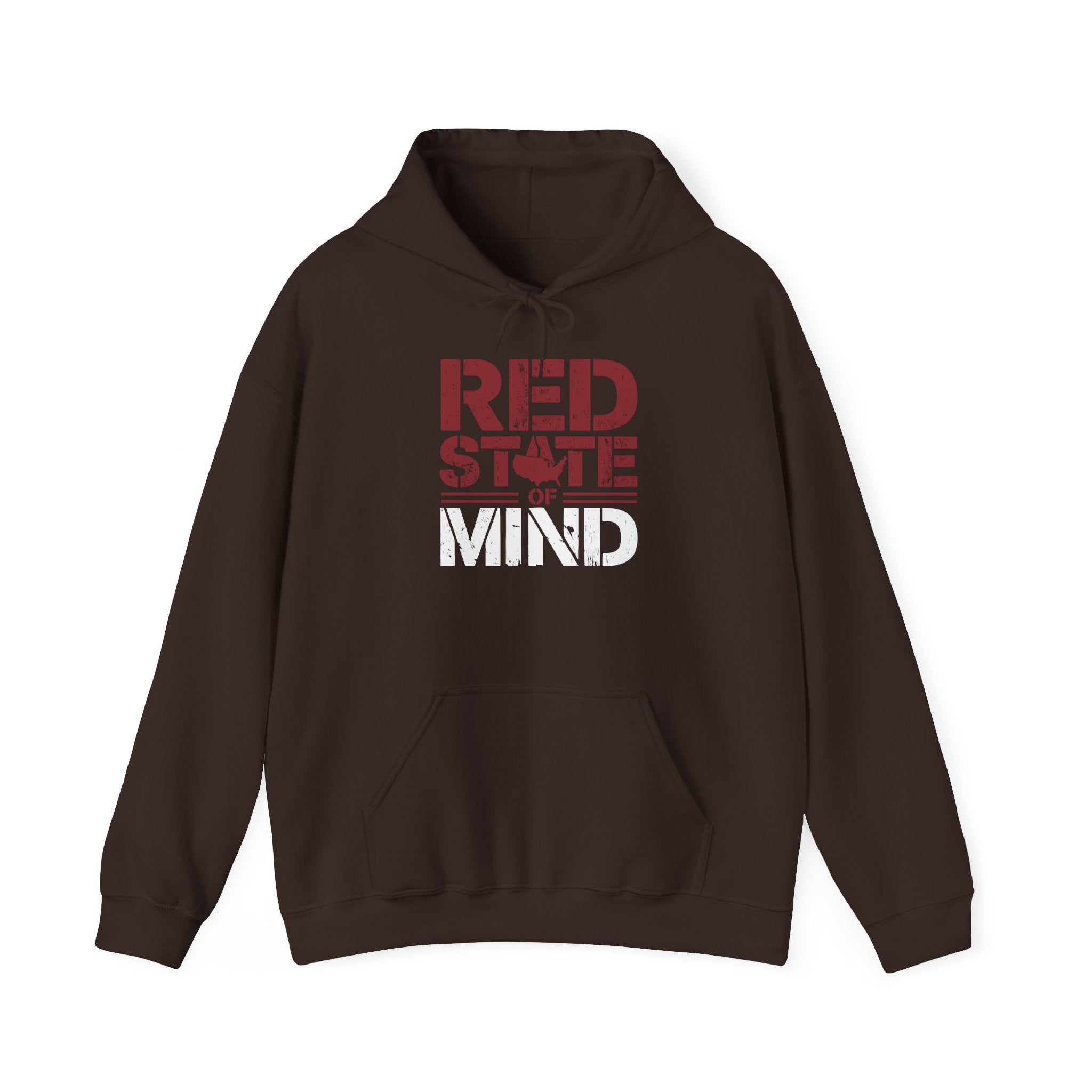 Red State of Mind Hooded Sweatshirt - Conservative Values Comfort Wear