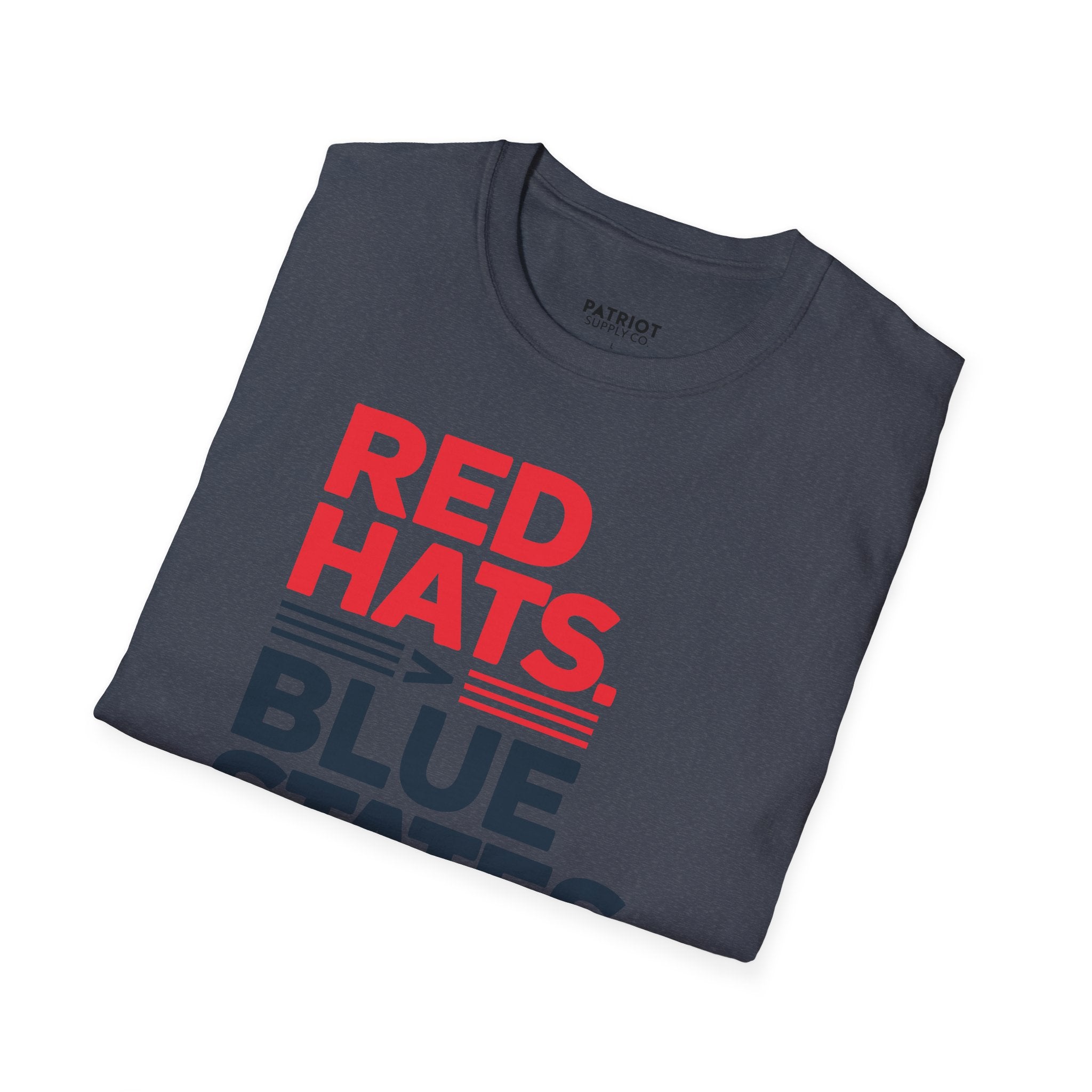 Red Hats > Blue States - Conservative State Pride Statement T-Shirt