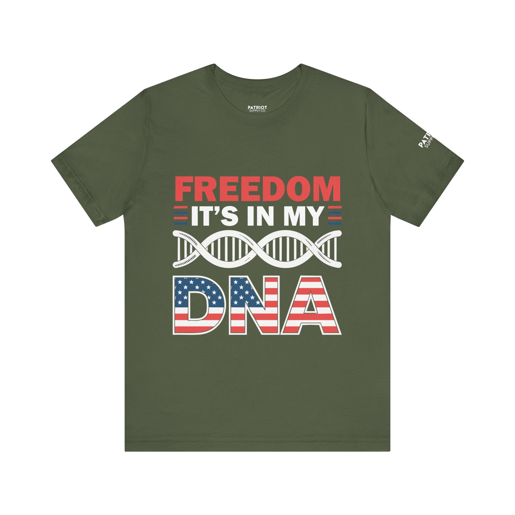 Freedom DNA T-Shirt - Patriotic Independence Day Tee | Conservative American Pride Apparel