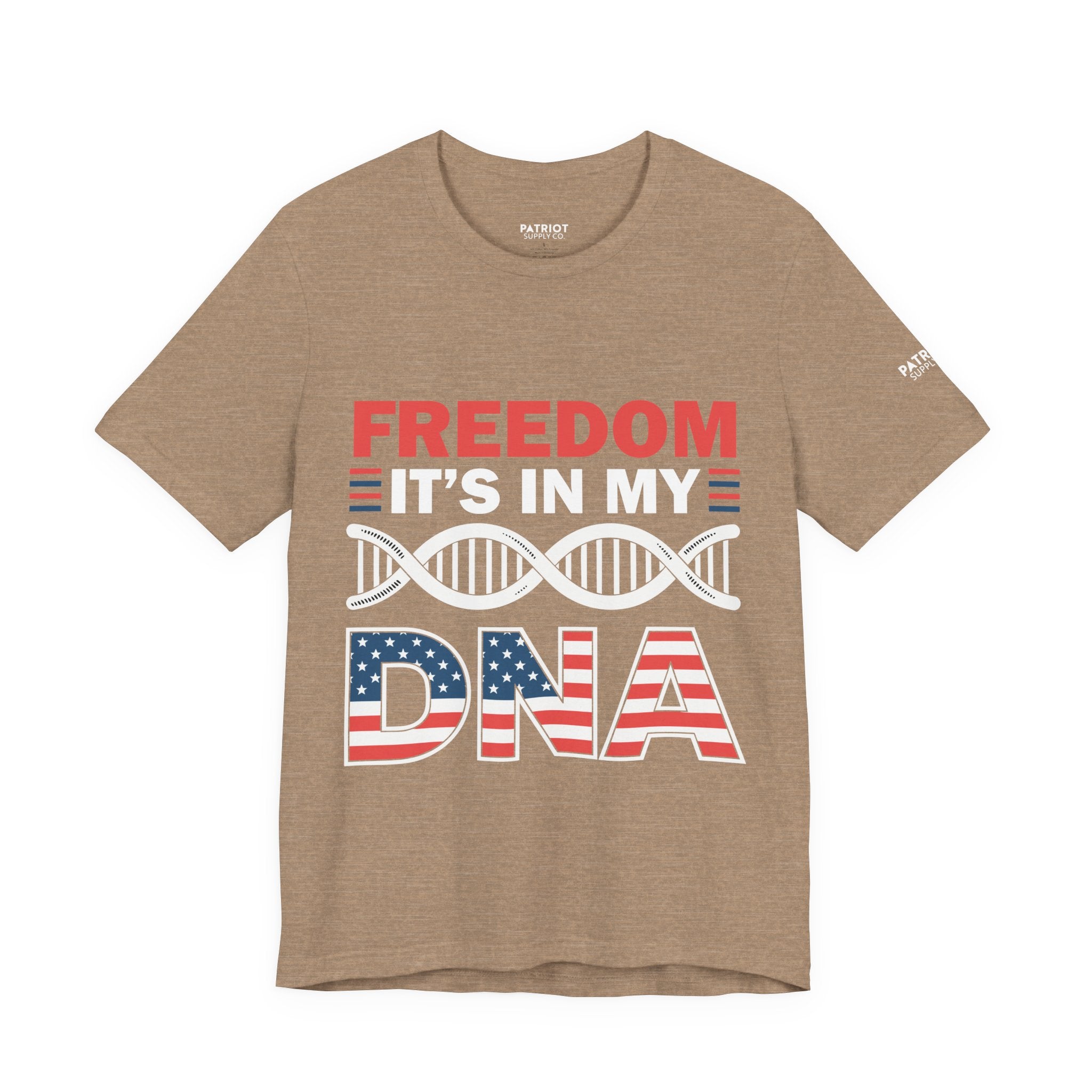 Freedom DNA T-Shirt - Patriotic Independence Day Tee | Conservative American Pride Apparel