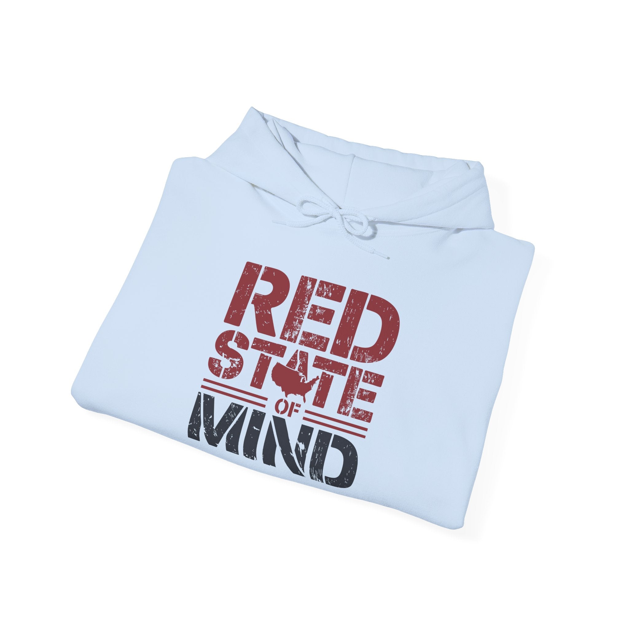 Red State of Mind Hooded Sweatshirt - Conservative Values Comfort Wear