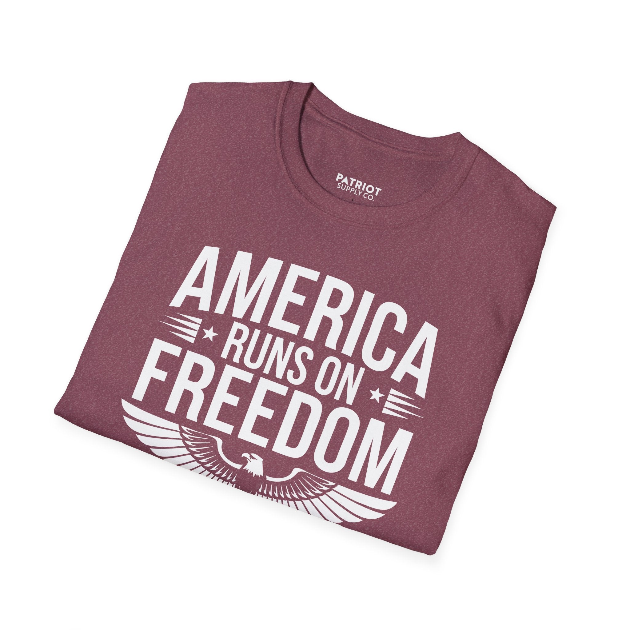 America Runs on Freedom Not Green Energy - Conservative Energy Independence T-Shirt
