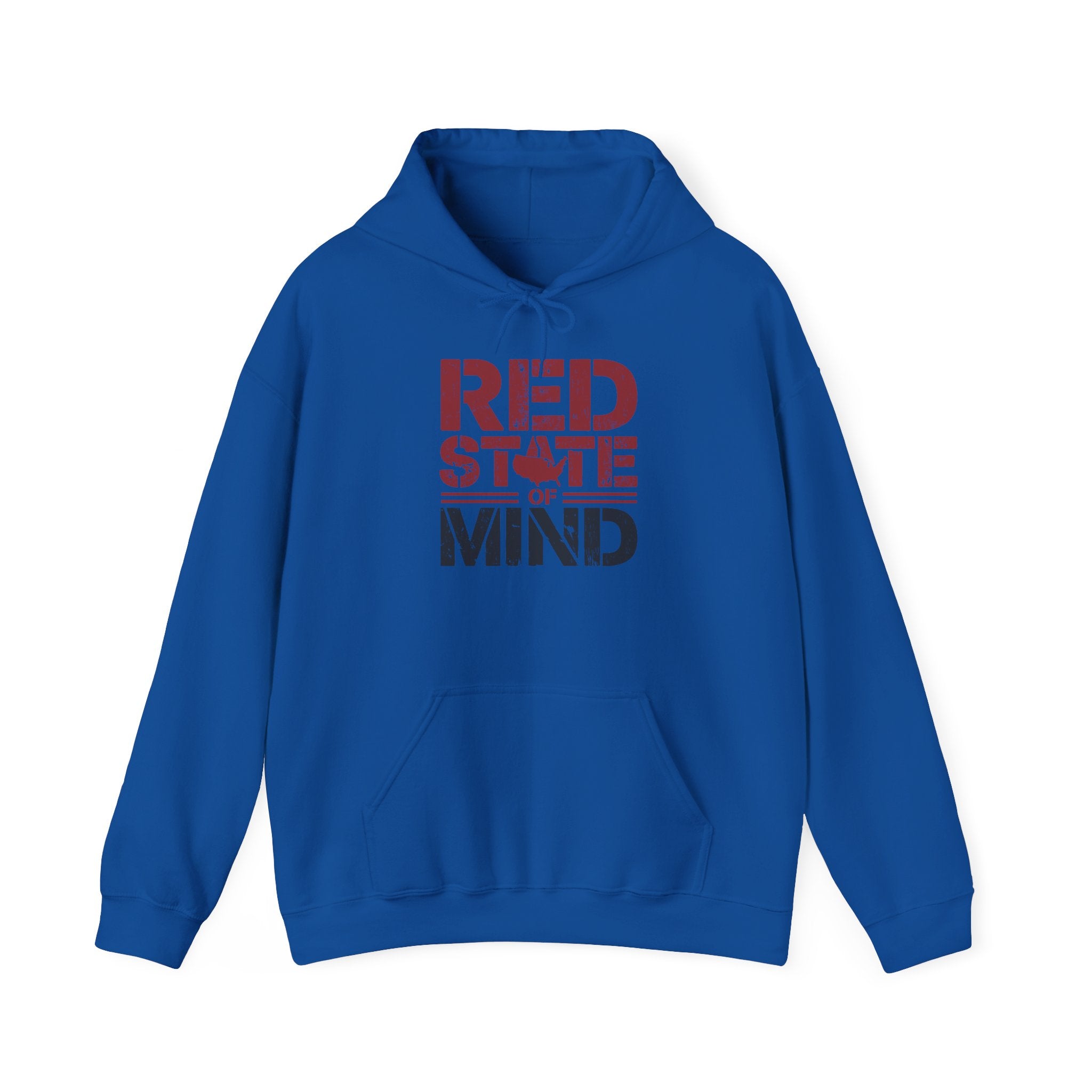 Red State of Mind Hooded Sweatshirt - Conservative Values Comfort Wear