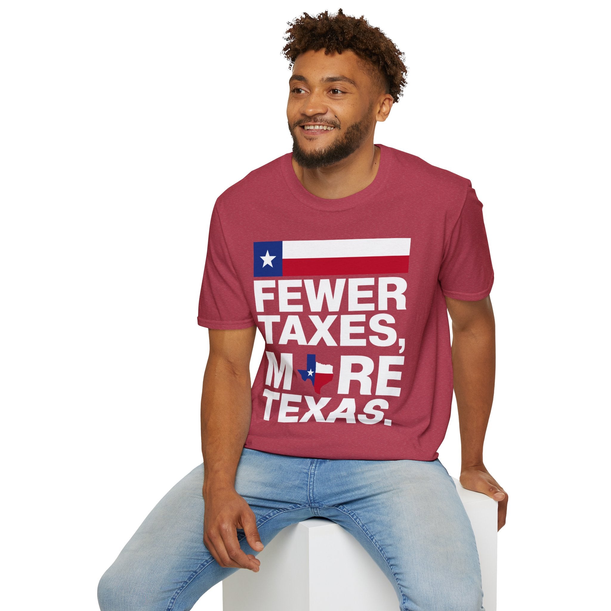 Fewer Taxes More Texas T-Shirt - Conservative Texas Pride Tee | Anti-Tax Lone Star State Apparel