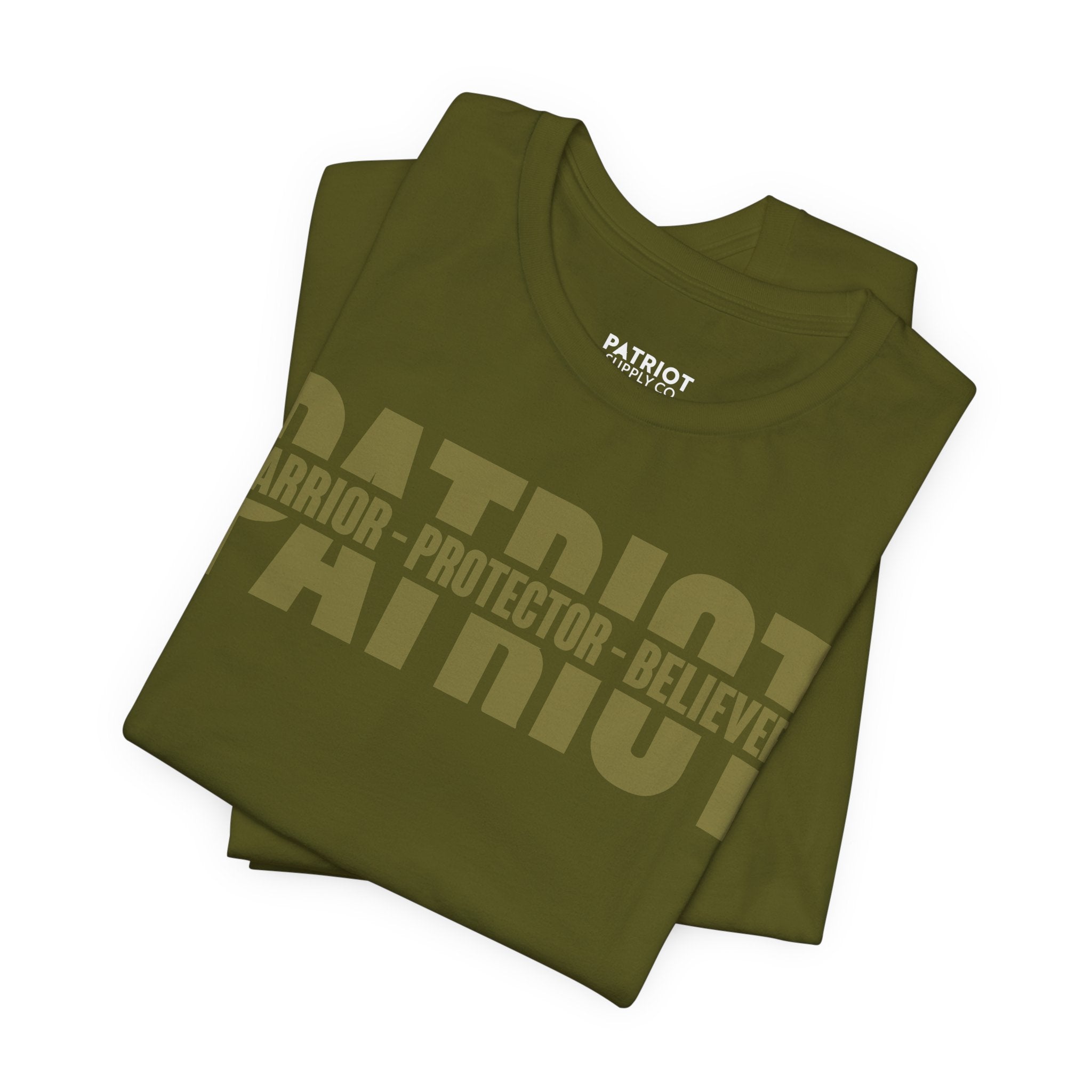 Patriot Warrior Protector Believer - Premium Conservative Patriot Statement T-Shirt