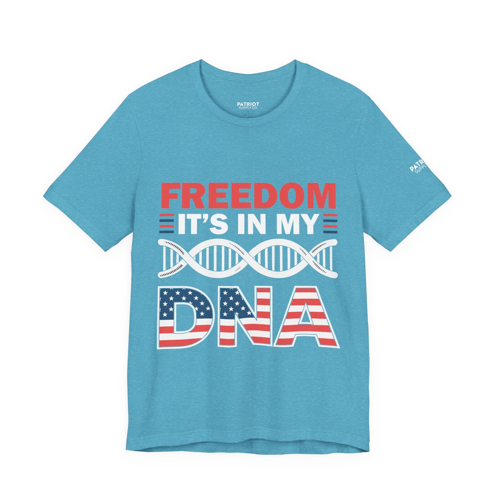 Freedom DNA T-Shirt - Patriotic Independence Day Tee | Conservative American Pride Apparel