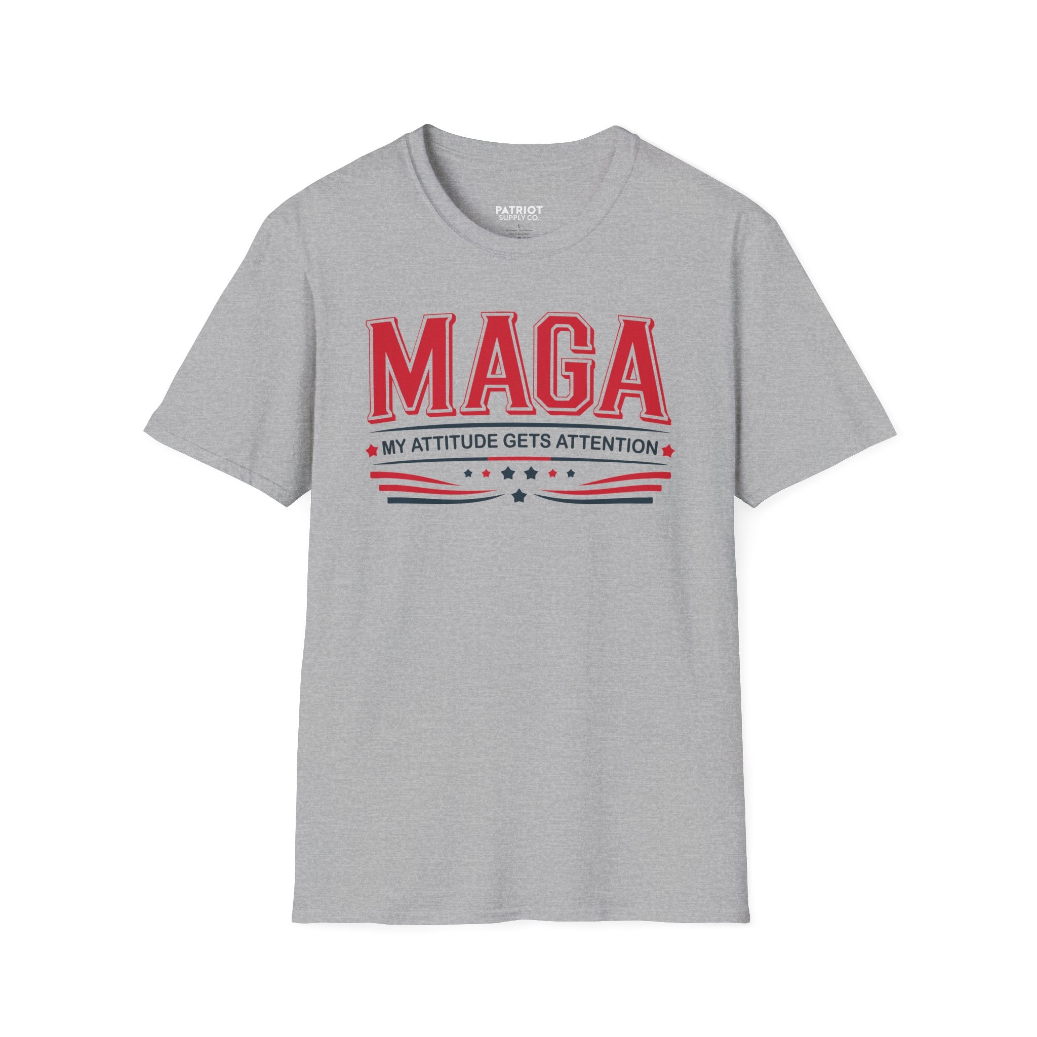 MAGA My Attitude Gets Attention - Bold Conservative Statement T-Shirt