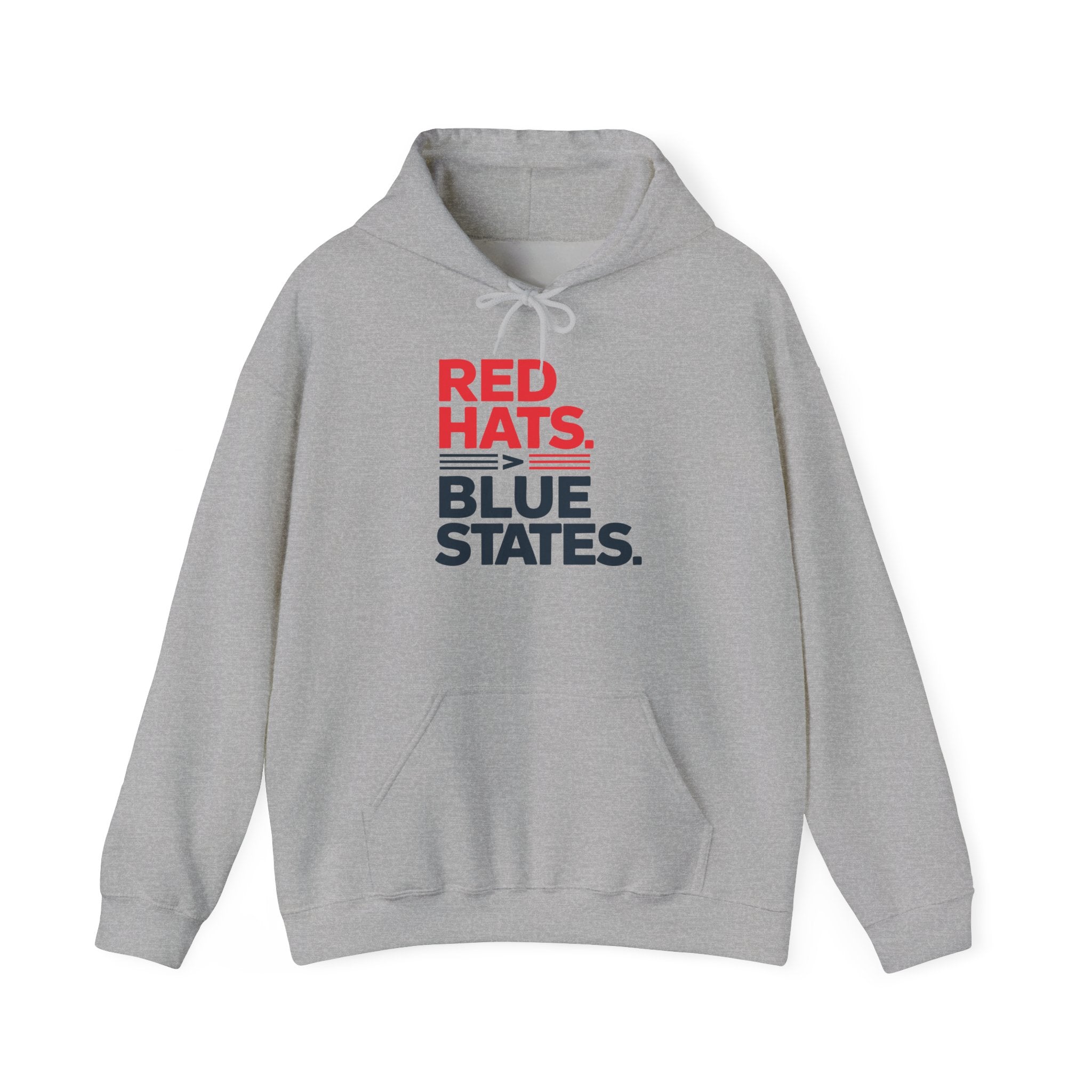 Red Hats > Blue States Hooded Sweatshirt - Conservative State Pride Comfort Wear