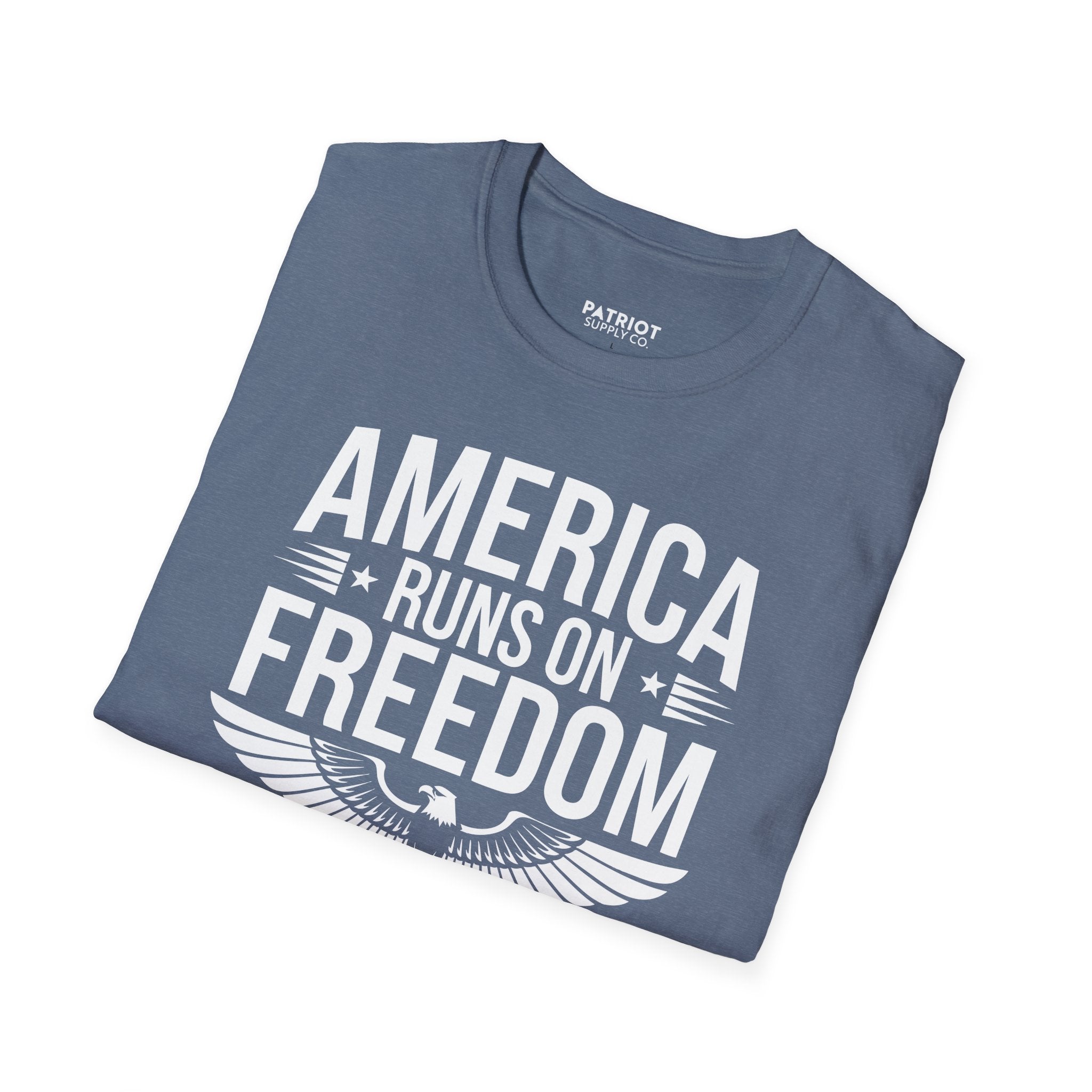 America Runs on Freedom Not Green Energy - Conservative Energy Independence T-Shirt