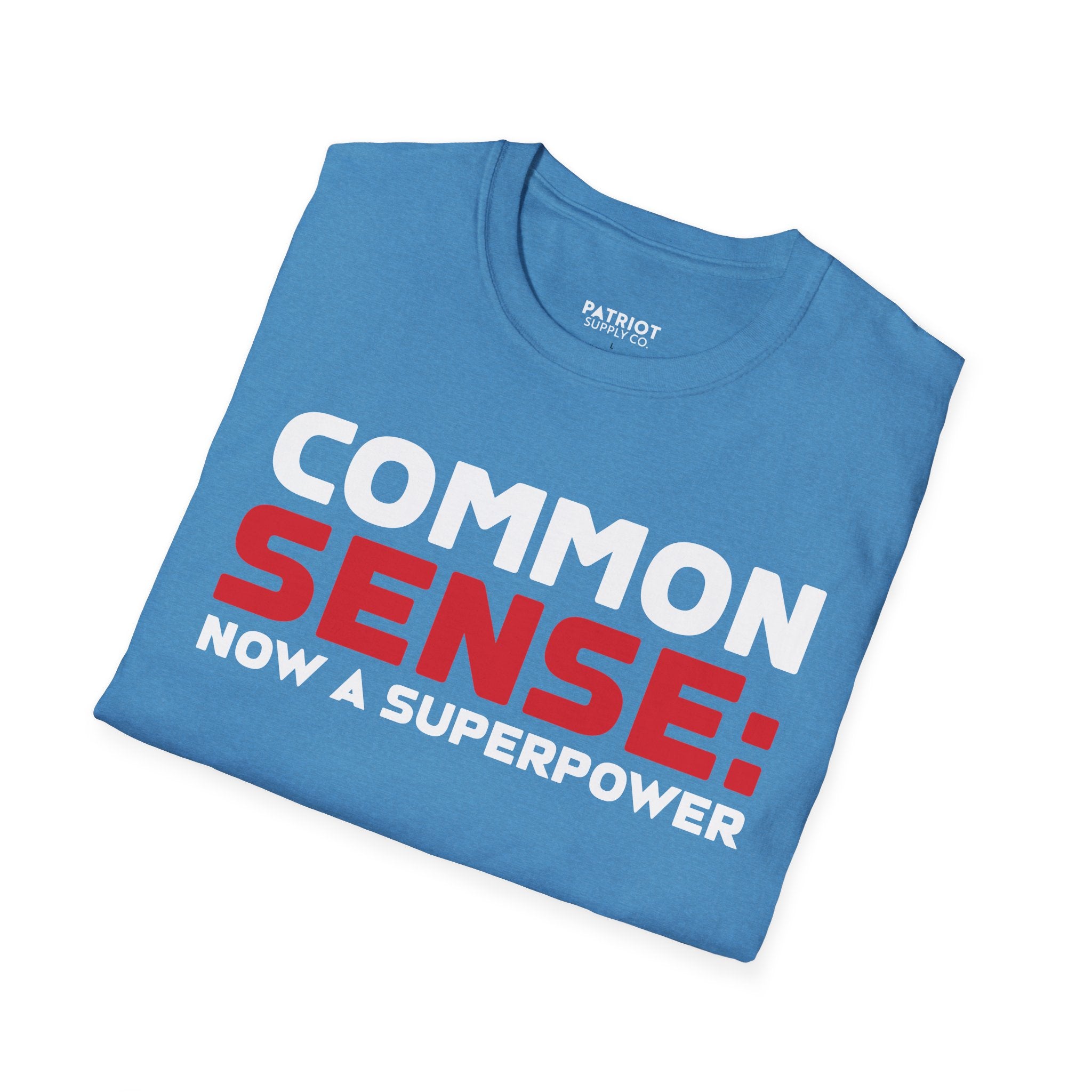 Common Sense Now A Superpower - Conservative Truth Statement T-Shirt