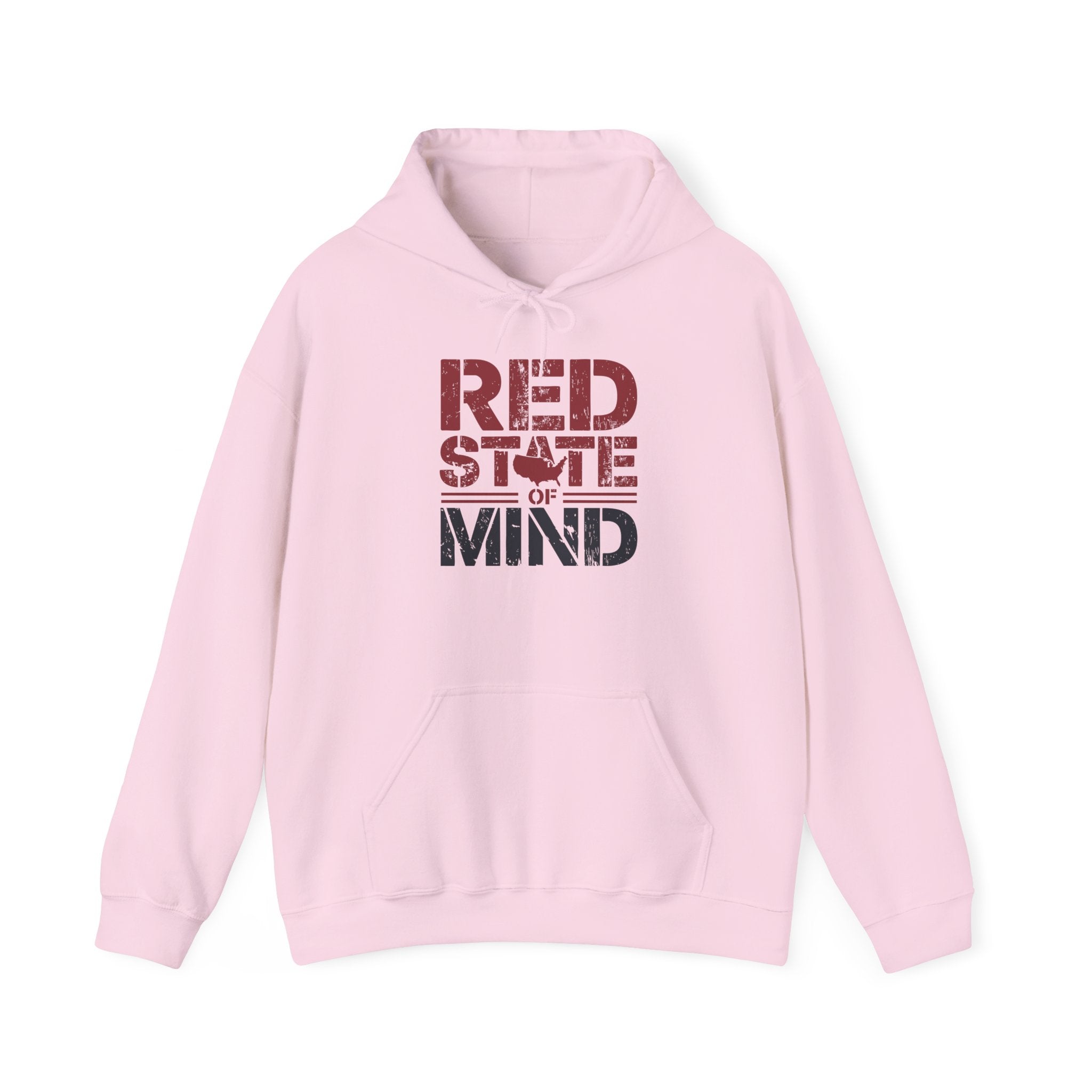 Red State of Mind Hooded Sweatshirt - Conservative Values Comfort Wear