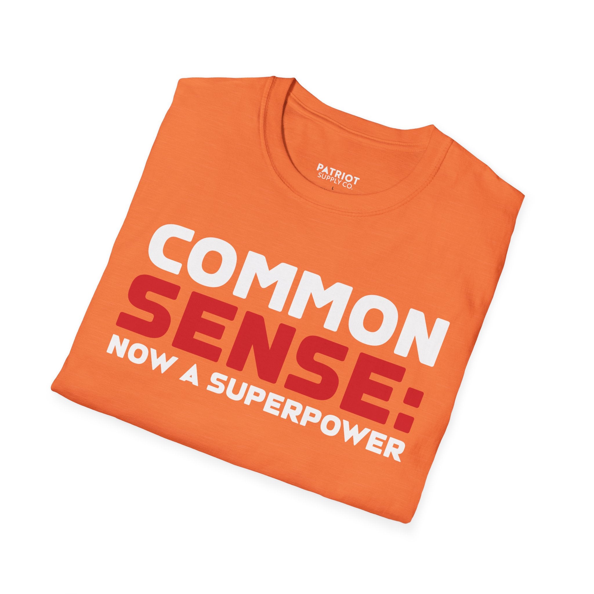 Common Sense Now A Superpower - Conservative Truth Statement T-Shirt