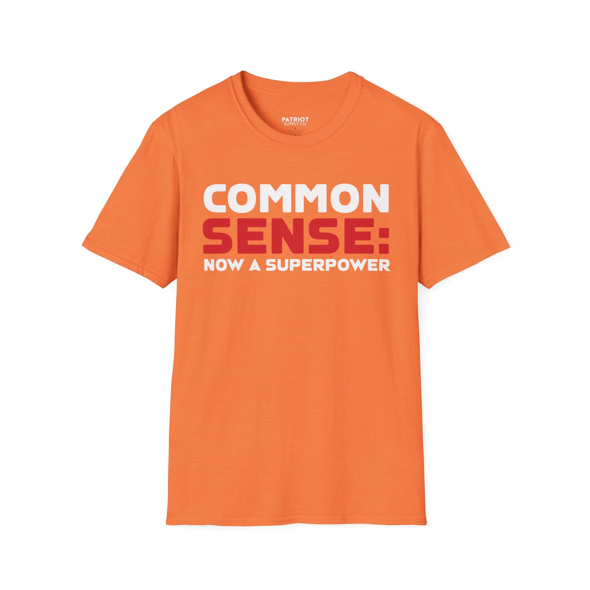 Common Sense Now A Superpower - Conservative Truth Statement T-Shirt