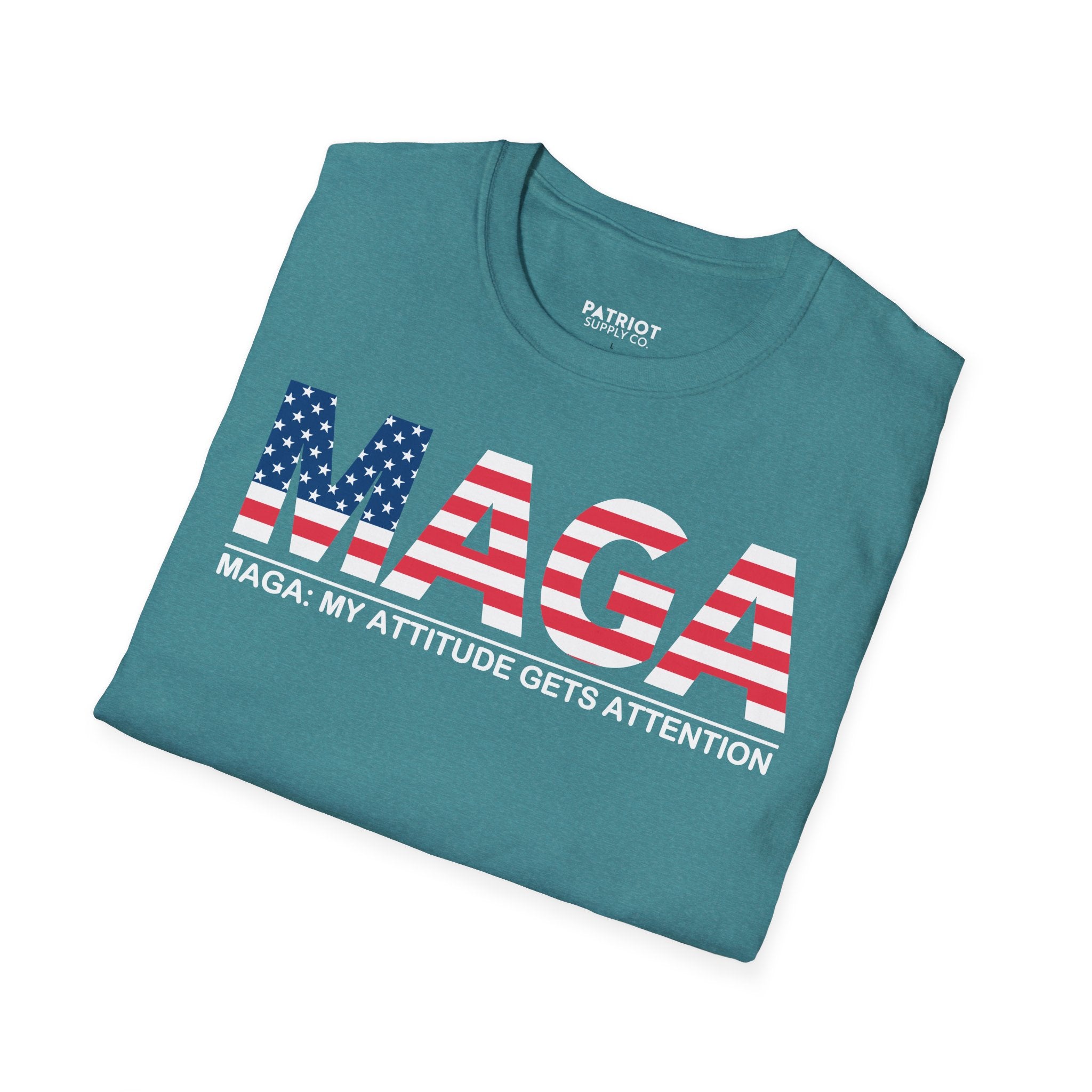 MAGA My Attitude Gets Attention - Bold Conservative Statement T-Shirt