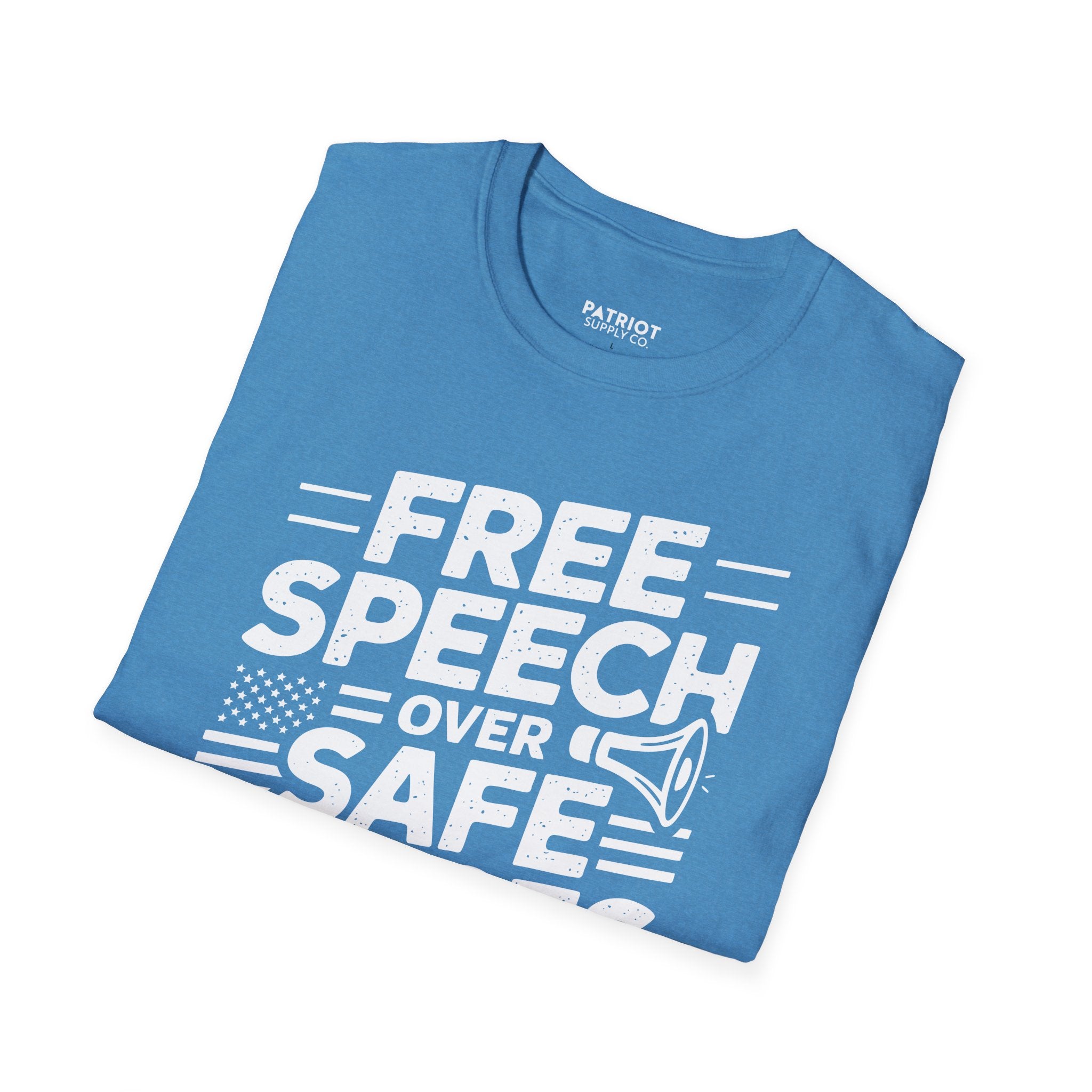 Free Speech Over Safe Spaces - Conservative First Amendment Statement T-Shirt