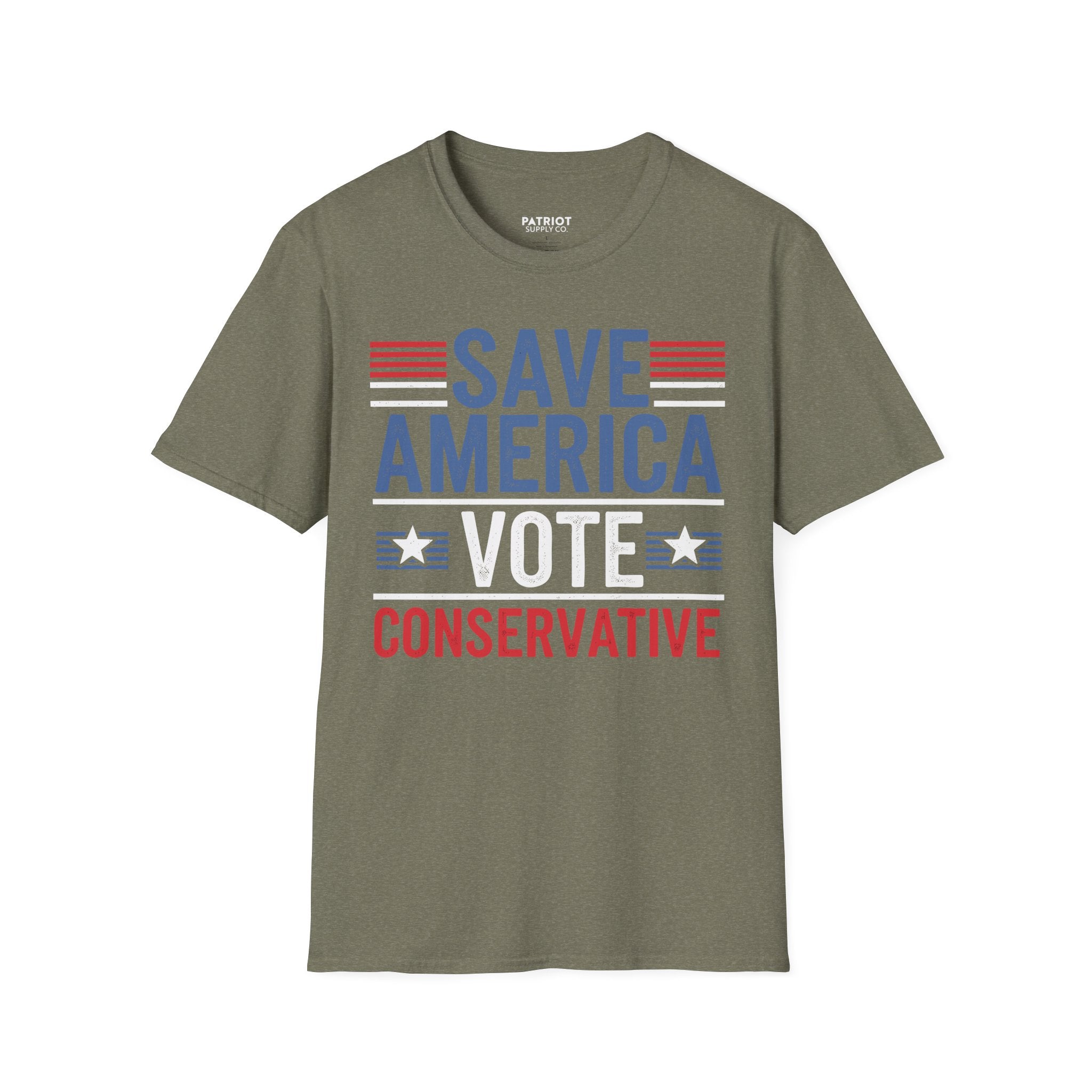 Save America Vote Conservative - Patriotic Election Statement T-Shirt