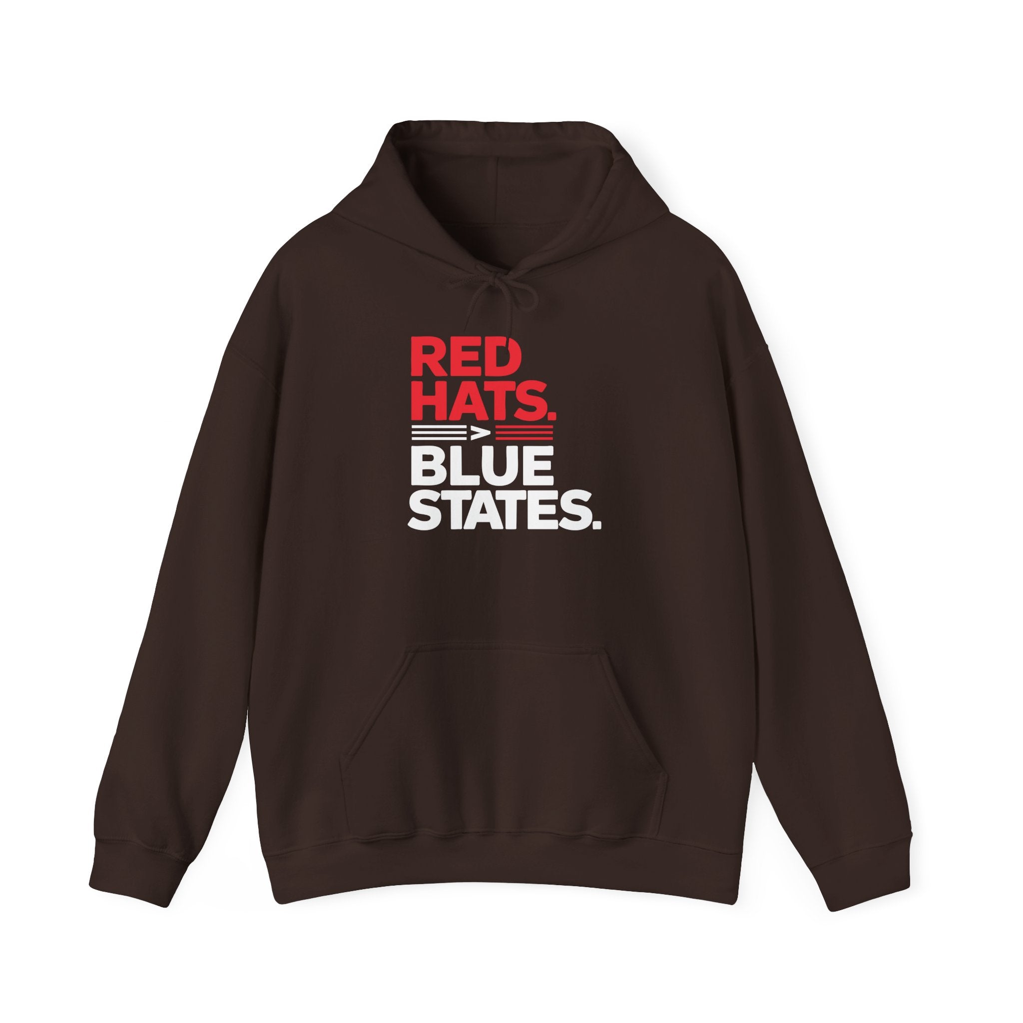 Red Hats > Blue States Hooded Sweatshirt - Conservative State Pride Comfort Wear