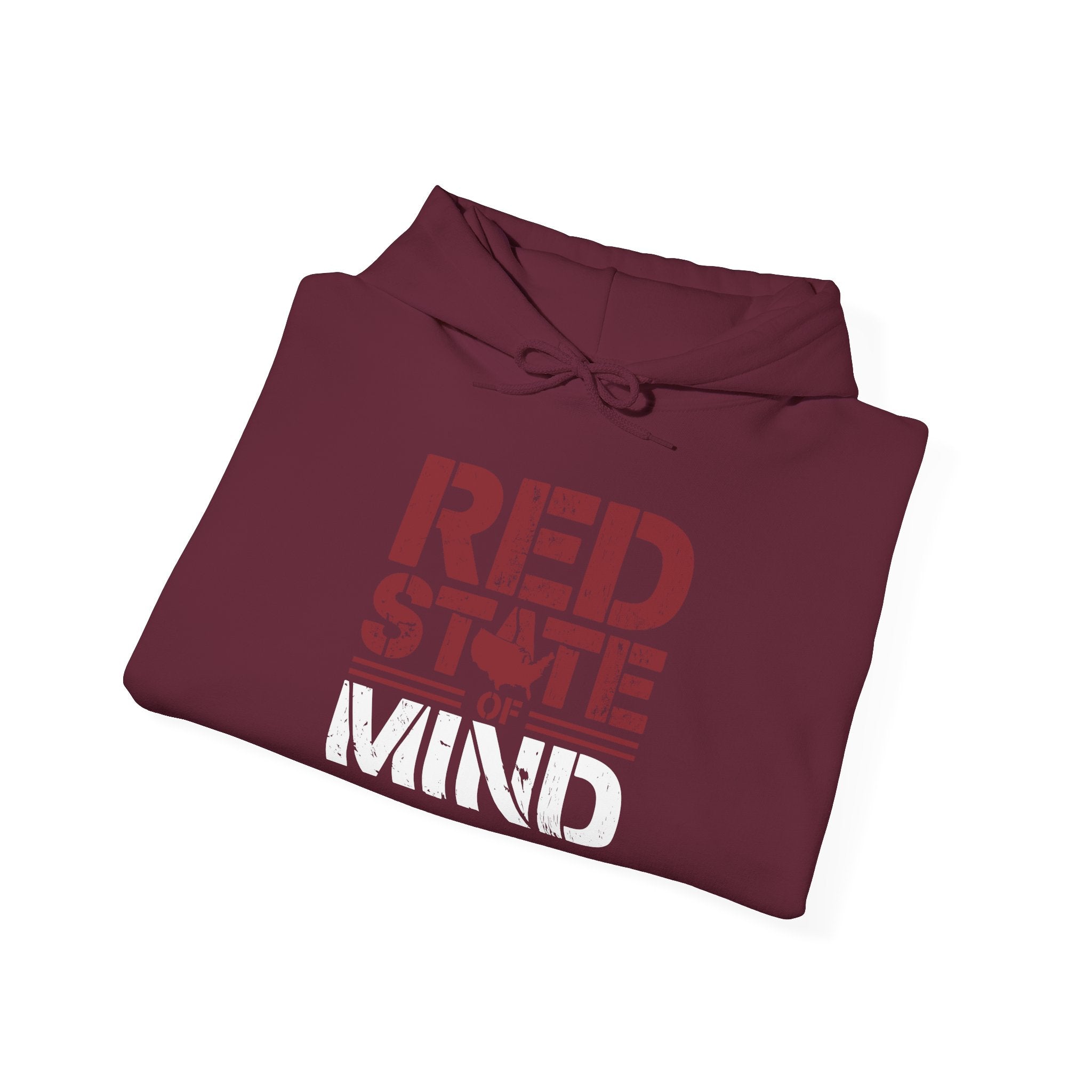Red State of Mind Hooded Sweatshirt - Conservative Values Comfort Wear