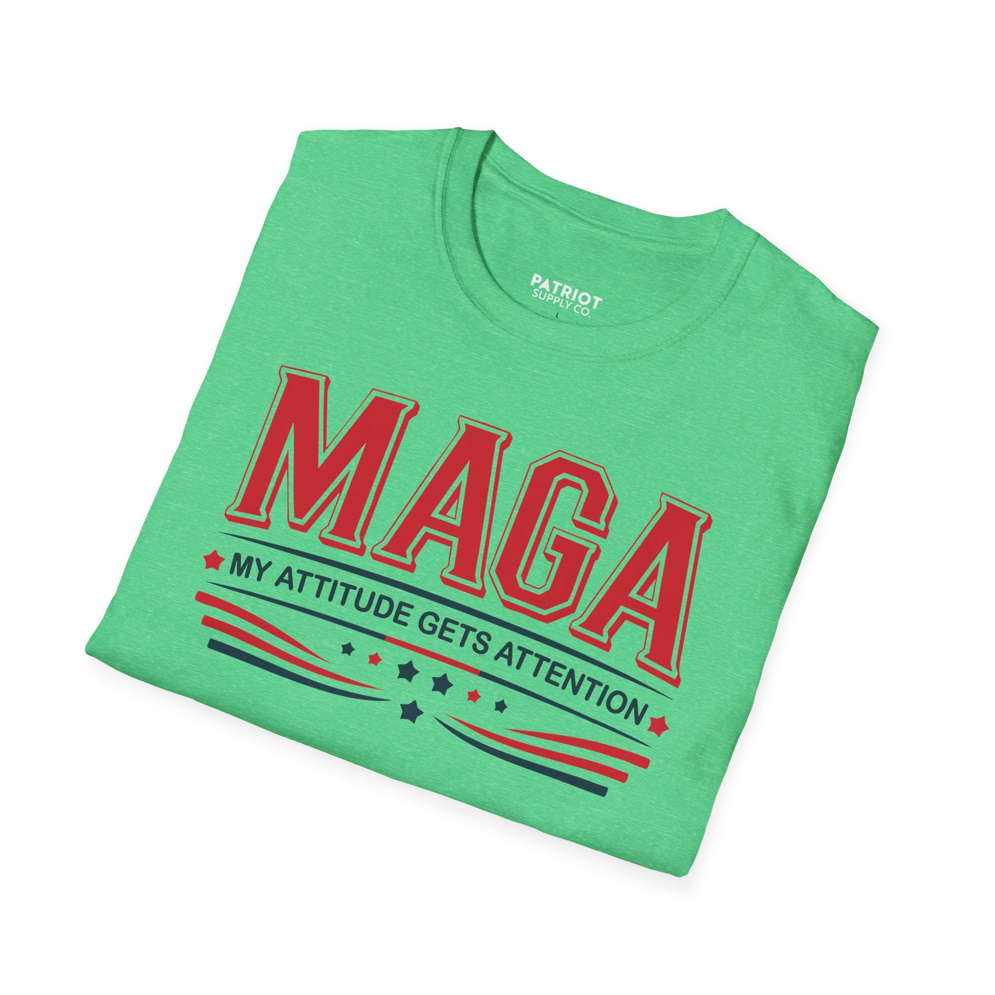 MAGA My Attitude Gets Attention - Bold Conservative Statement T-Shirt