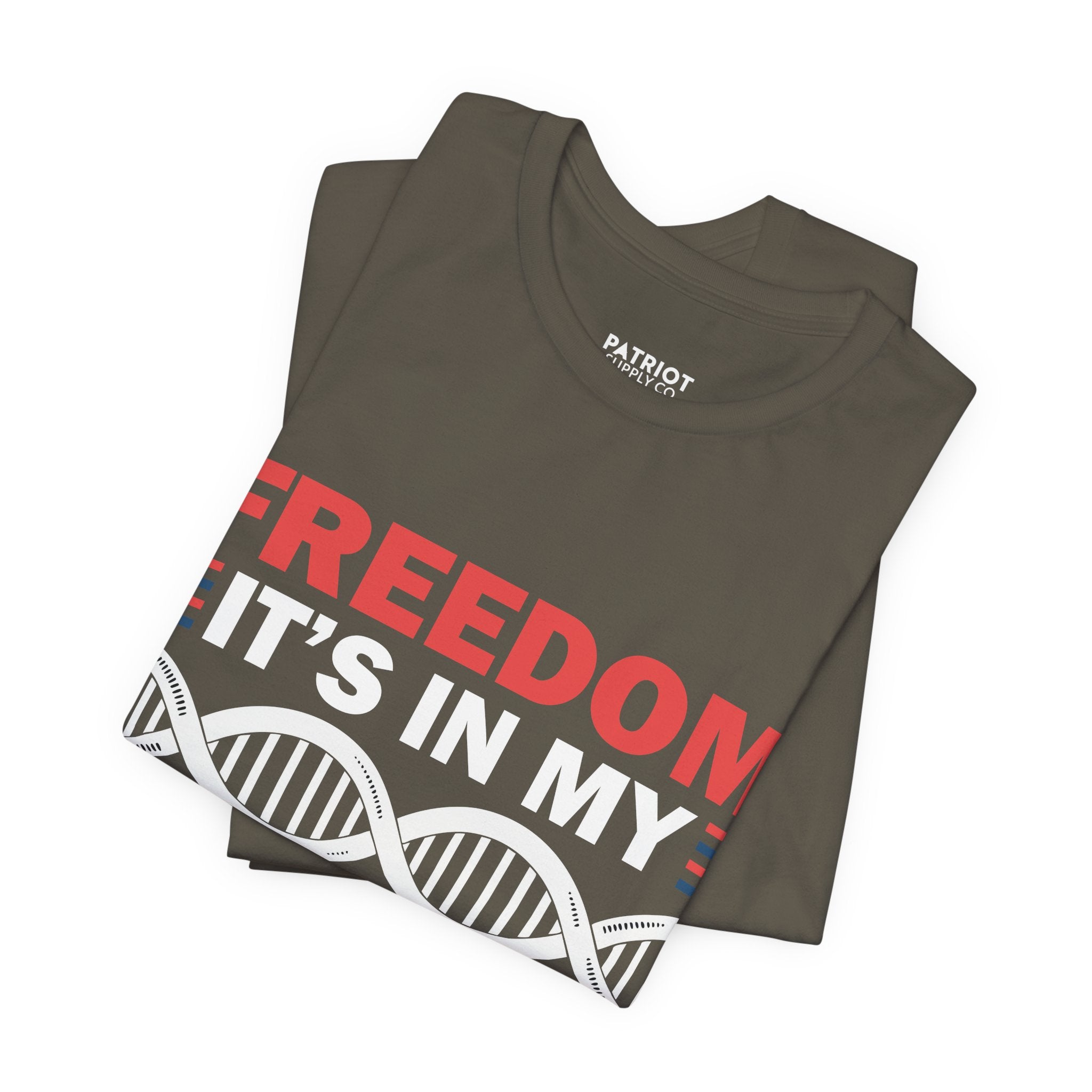 Freedom DNA T-Shirt - Patriotic Independence Day Tee | Conservative American Pride Apparel